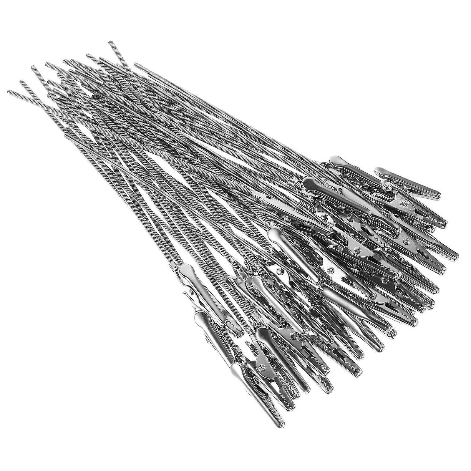 100Pcs Shaped Clips Metal Wire Display Memos Table Number Holders For Office Meetings 15X0.9Cm