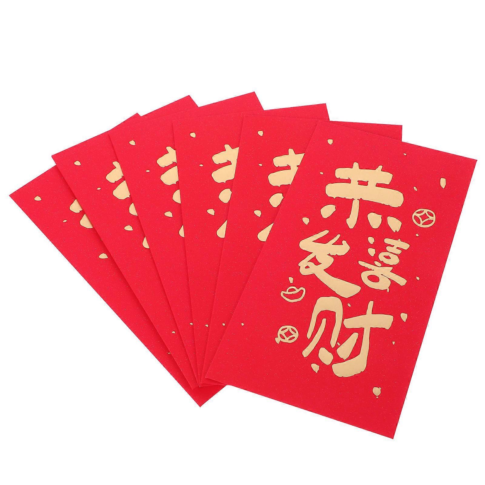 Traditional Red Envelopes 18 Pcs Cash Envelopes For Spring Festival And Graduations 6.6X3.5X0.1In Suitable For Small Items Storage