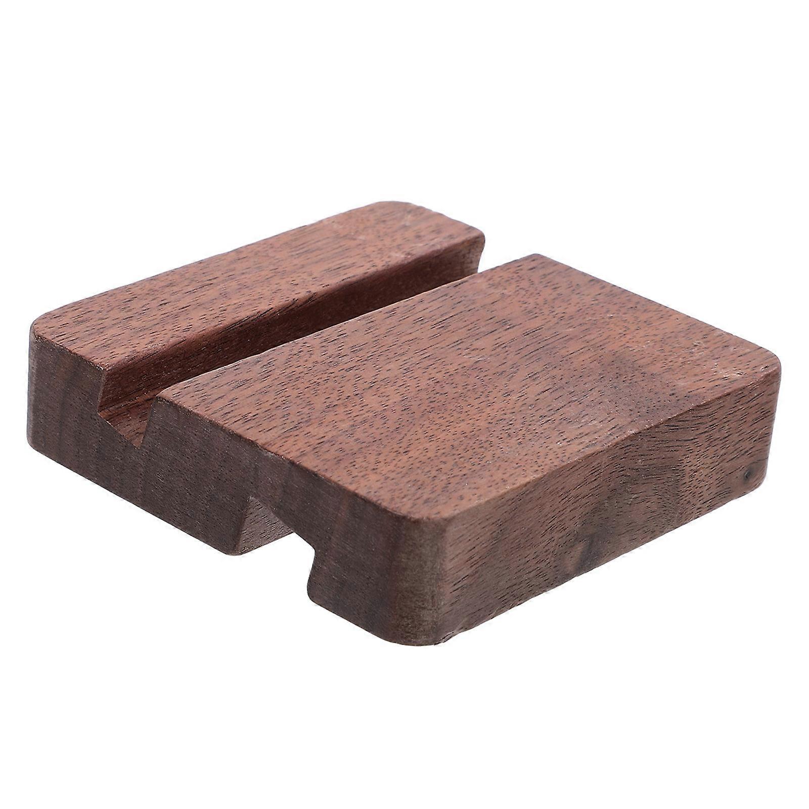 Wooden Cell Phone Stand Holder for Mobile Devices 3Pcs Coffee