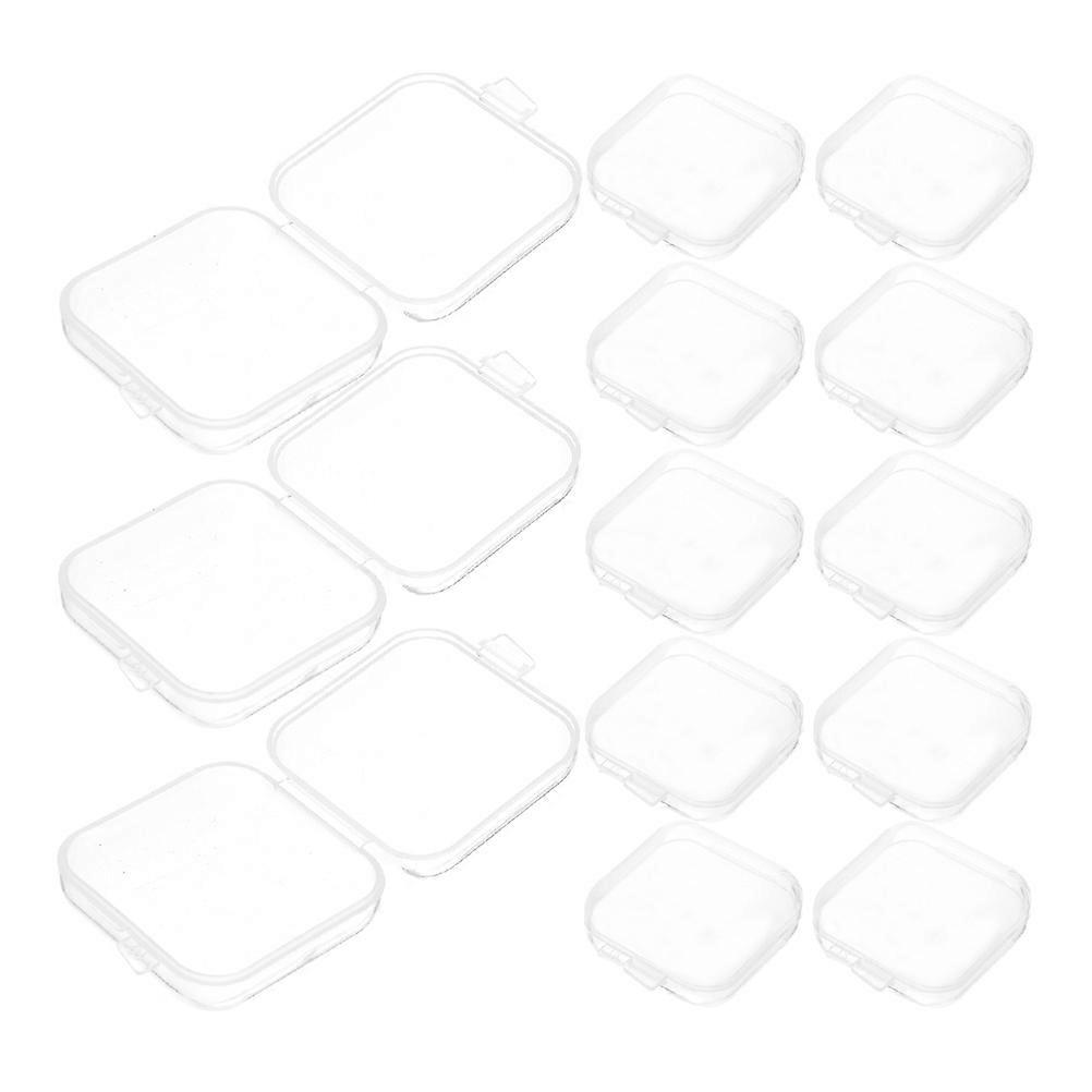 Tiny Boxes Mini Jewelry Storage Containers Earrings Pills Travel 40Pcs Clear Box