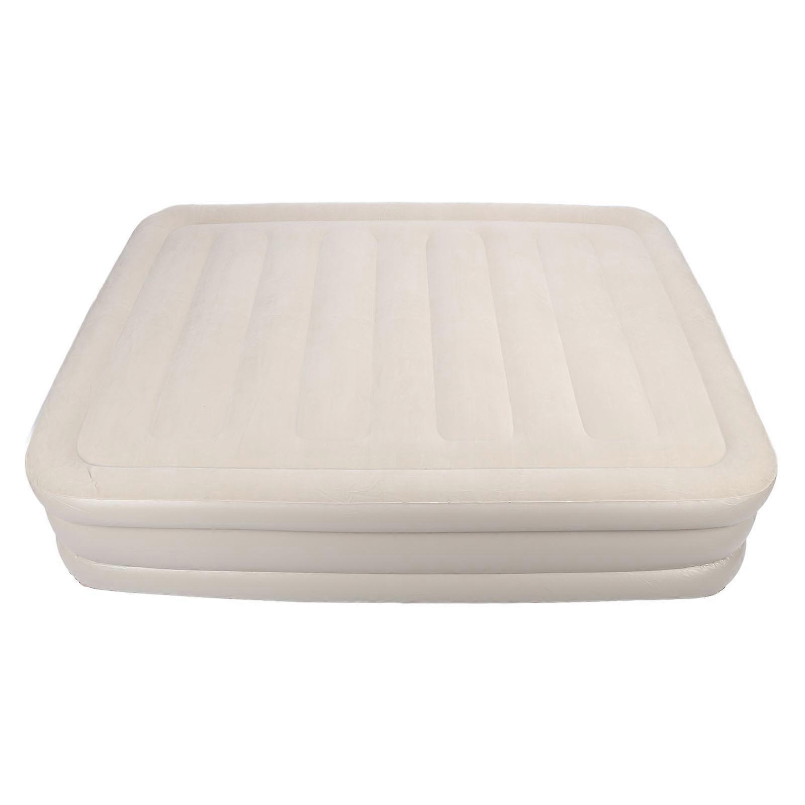 Inflatable Air Bed 661lb Capacity PVC Flocking Mattress US Plug