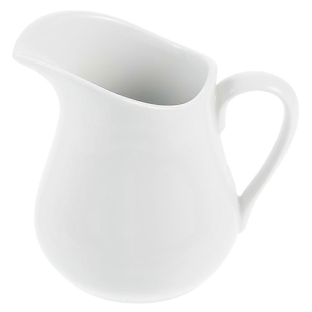 Creamer Pitcher Ceramic Milk Cup with Handle for Storage 4Pcs White