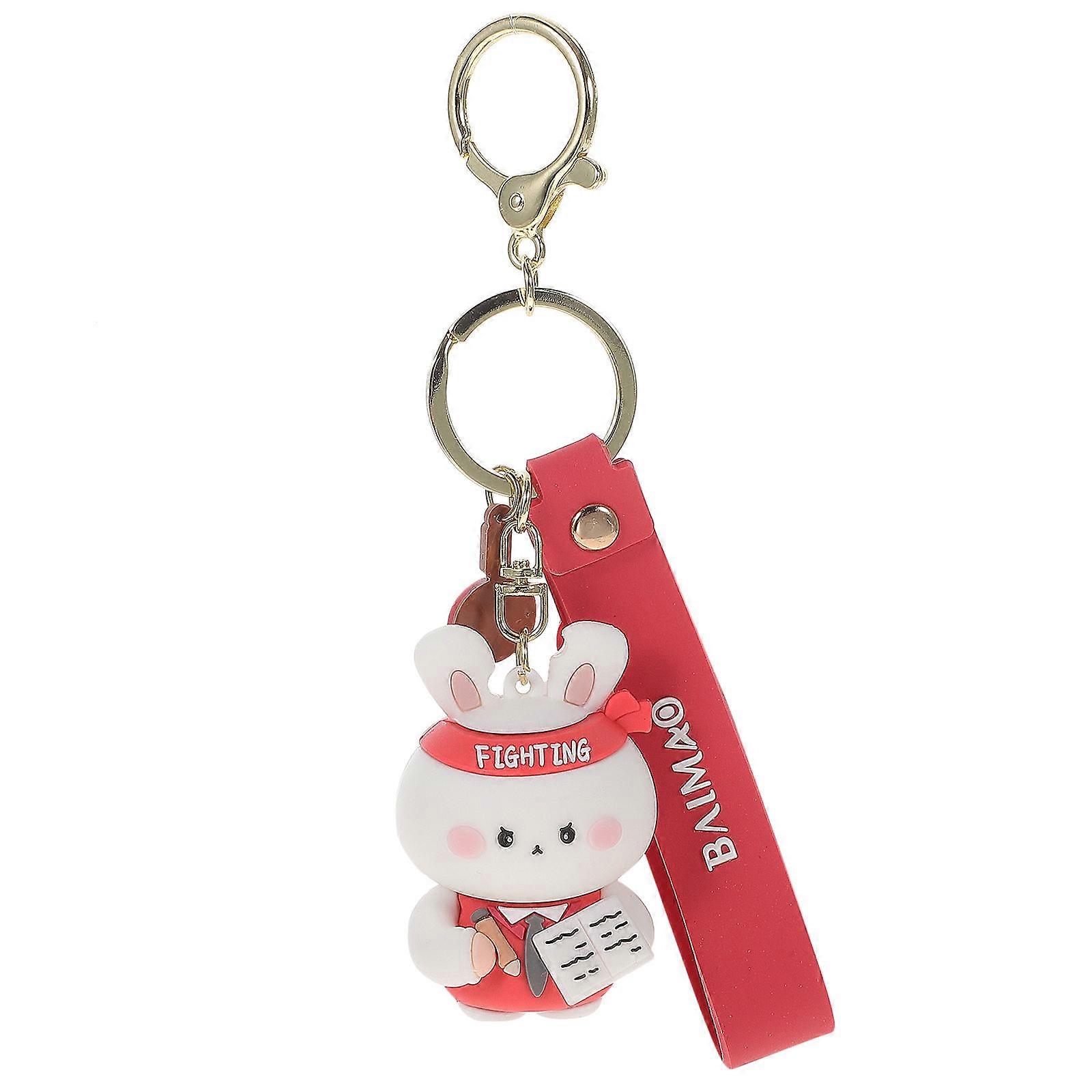 Lovely Keychain Bunny Keychain 3Pcs Cartoon Backpack Charm