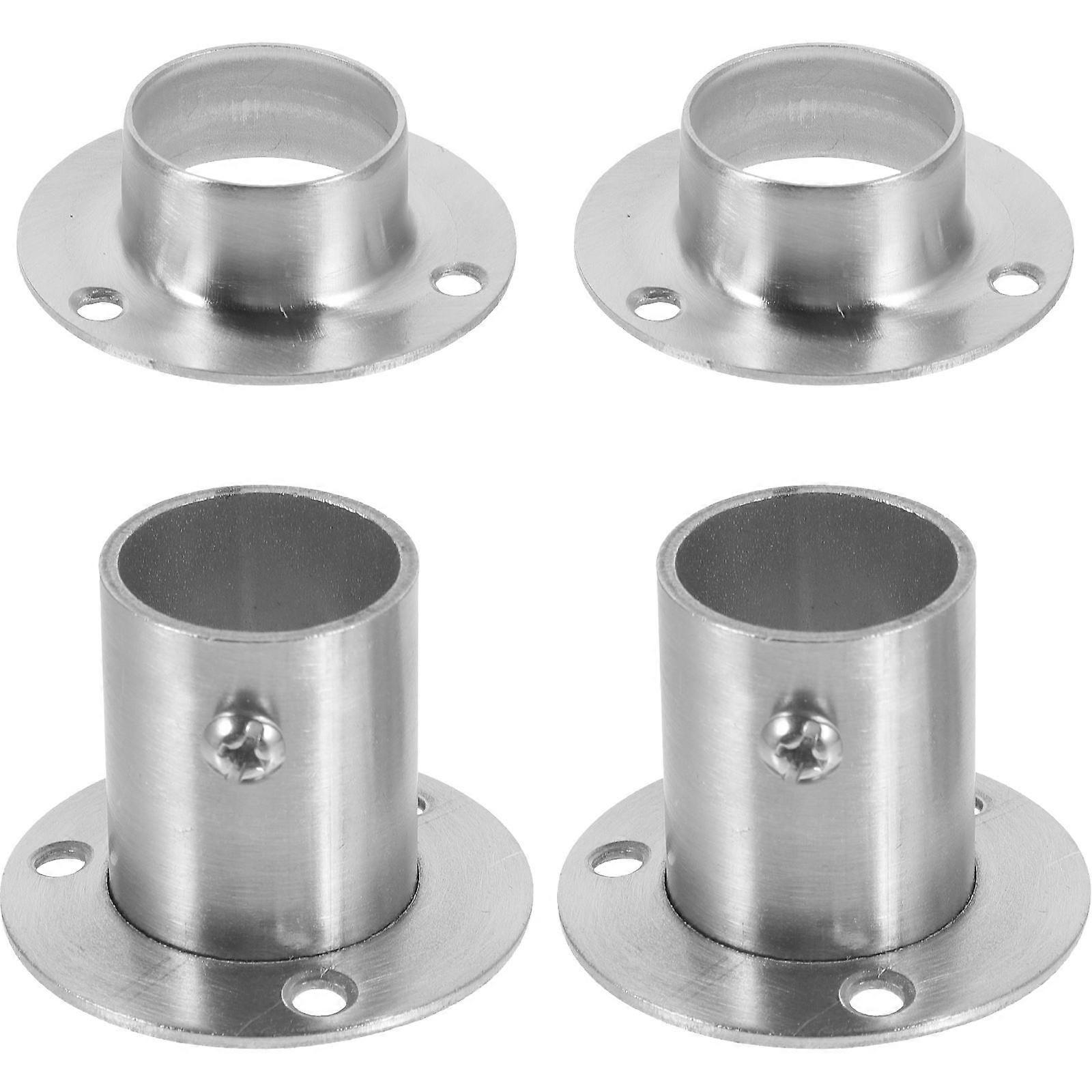 Silver Closet Rod Sockets 12-Pcs Practical Design Rod Support for Closet Storage