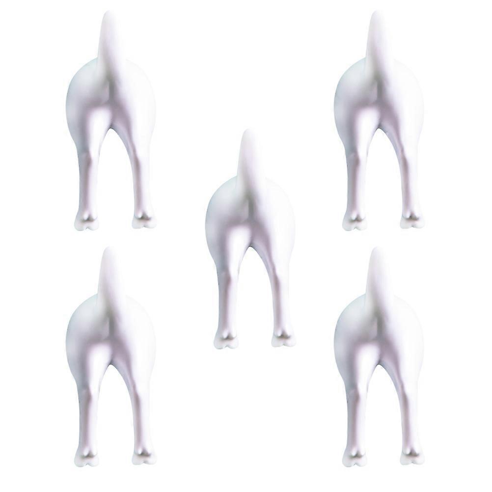 Bathroom Towel Hooks White Wall Mounted Punch Free Hooks 10Pcs for Home