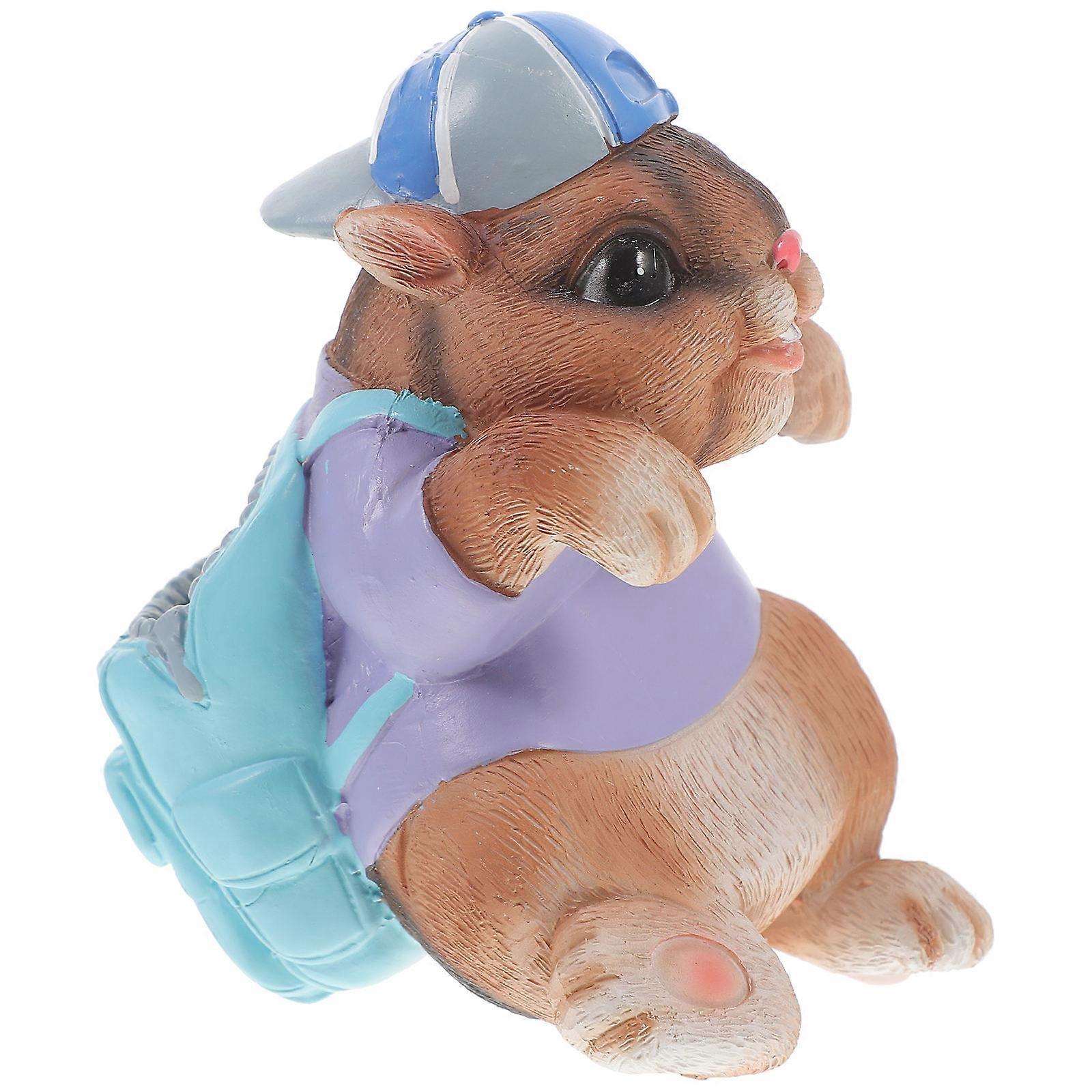 Creative Resin Squirrel Flower Pot Decor for Garden 4Pcs Ensemble