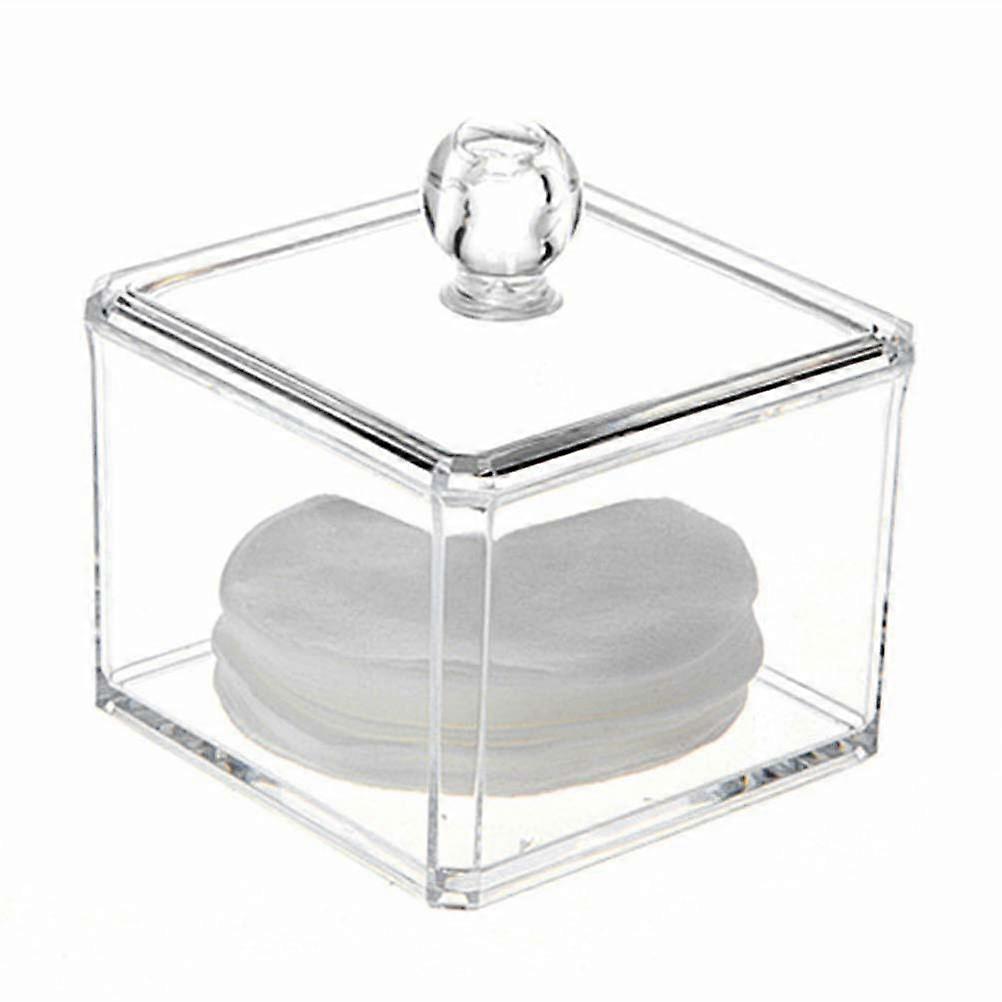 Mini Square Acrylic Cosmetic Storage Box for Makeup Organizing 2Pcs