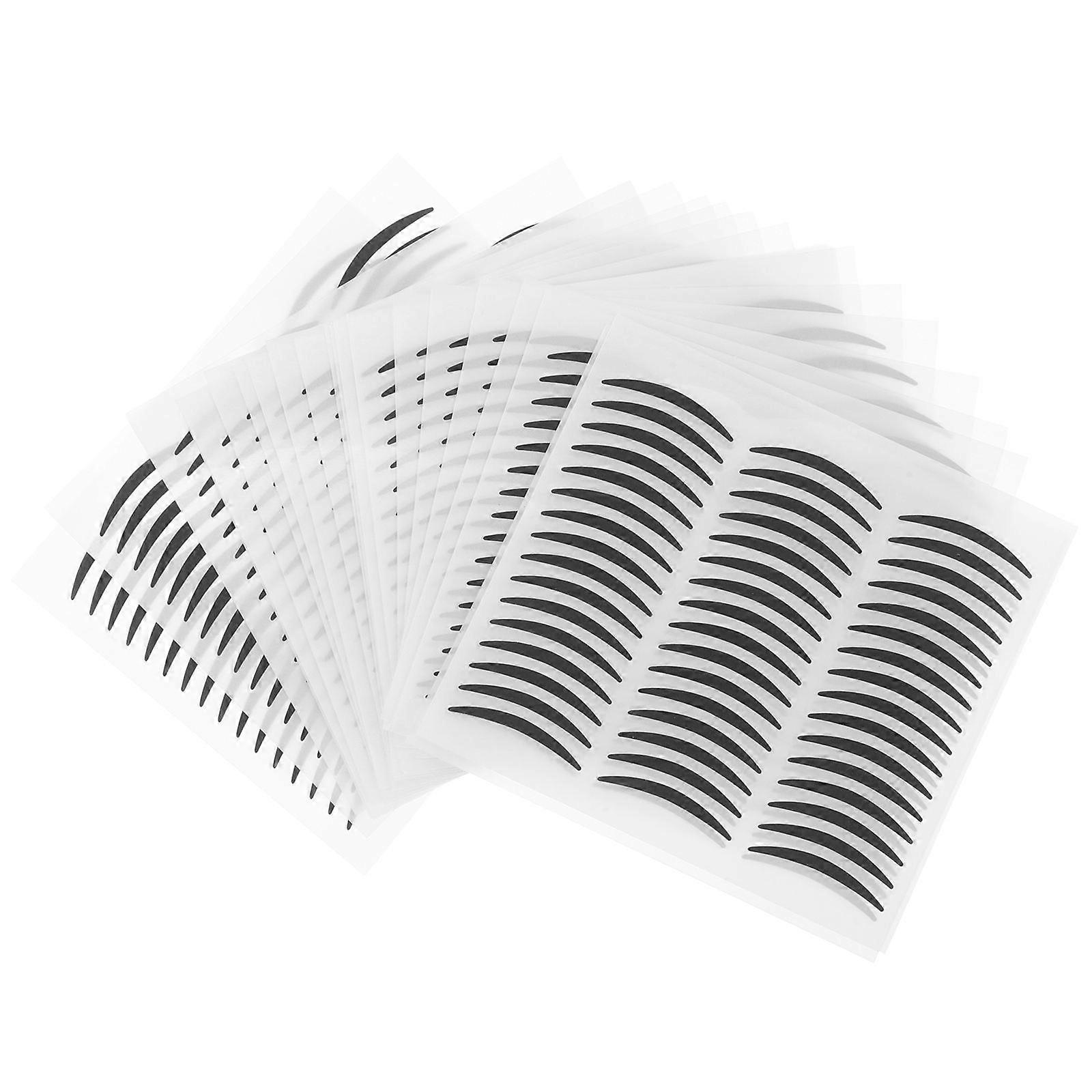 Black Temporary Eyeliner Stickers Double Eyelid Tape 40 Sheets