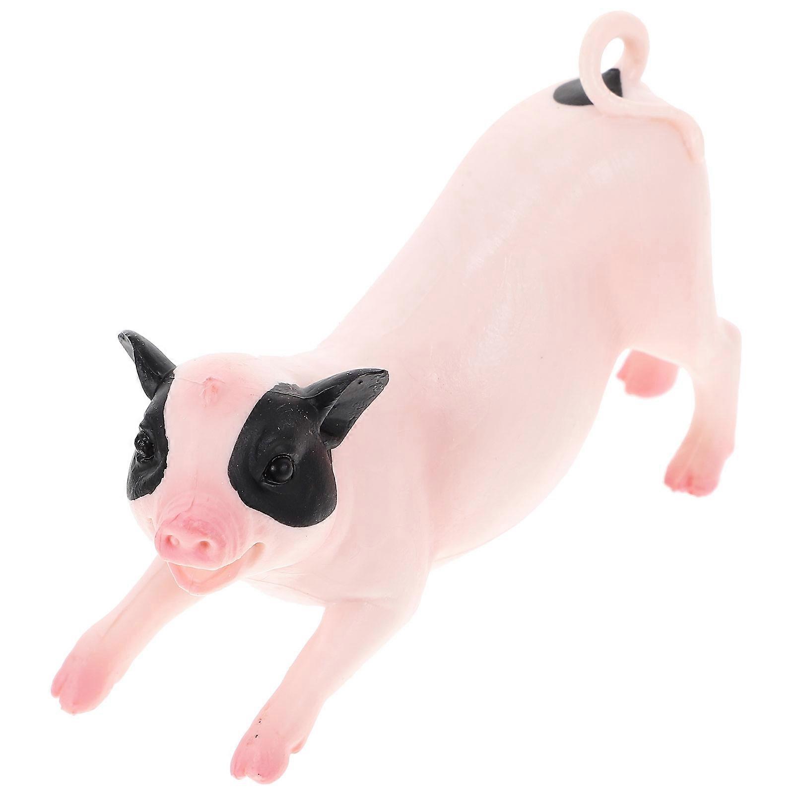 Realistic Simulation Pig Model Plastic Piggy Figurines for Decor 5Pcs