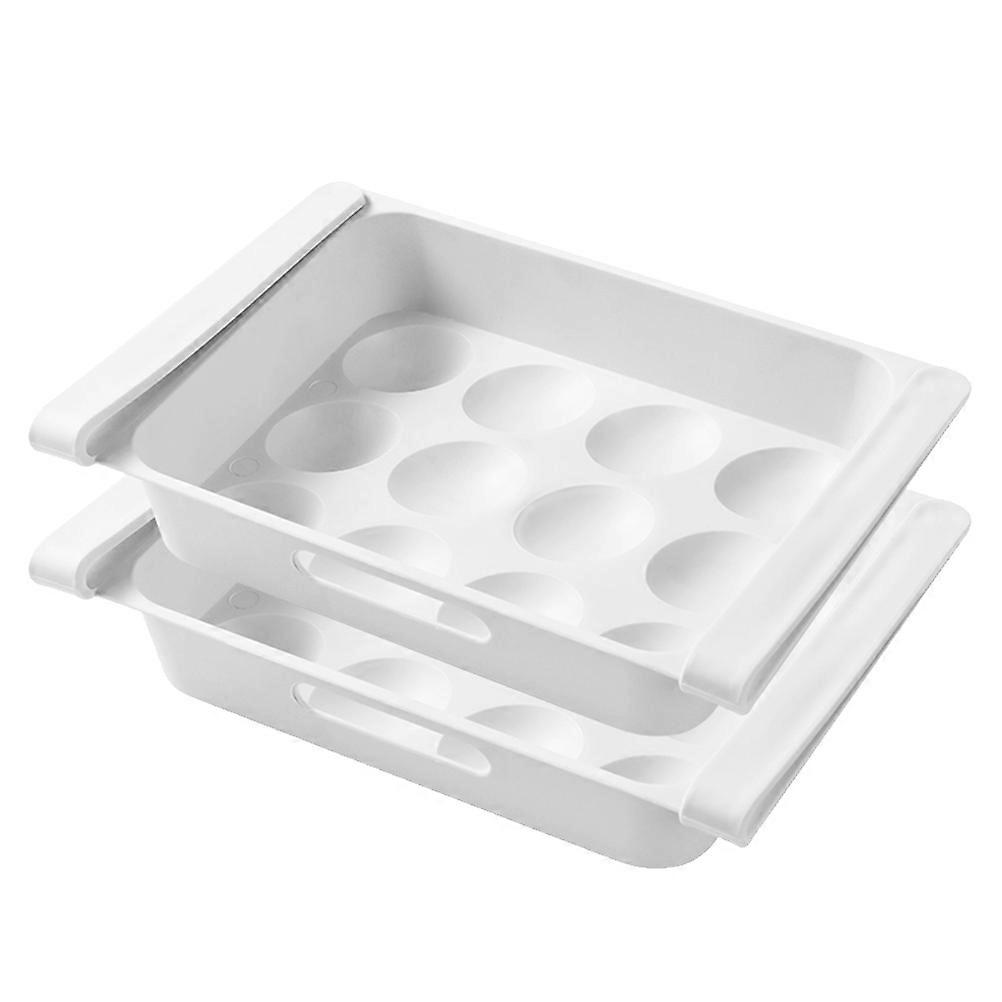 White Refrigerator Egg Storage Box for Multi-Purpose Use 6Pcs