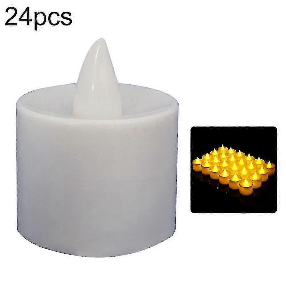 24pcs Battery-Powered Flickering LED Light Candles for Halloween Party Decor