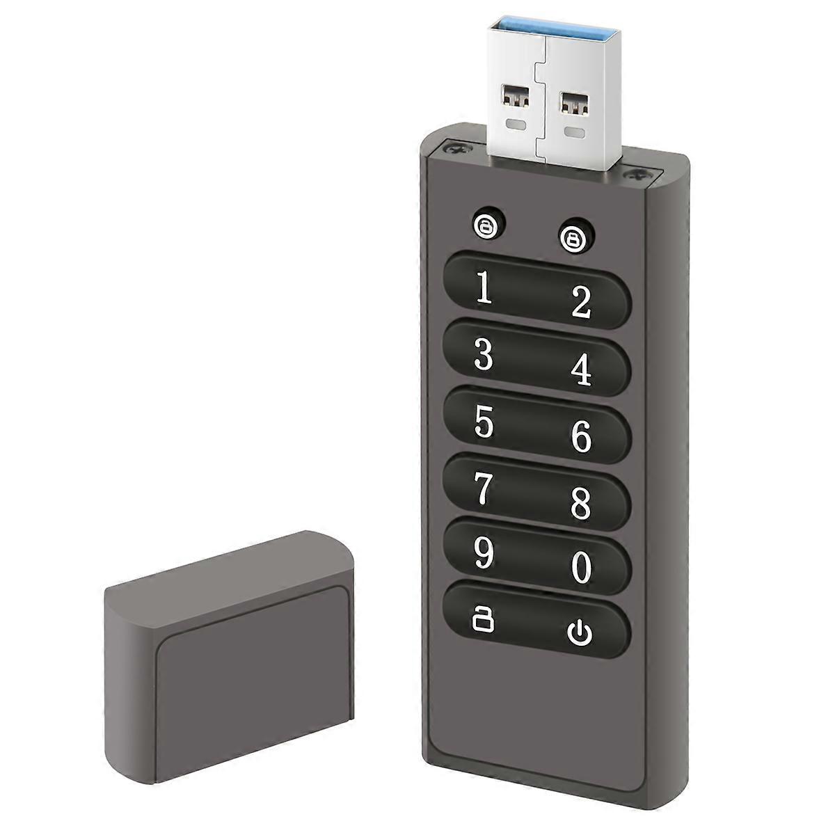 Secure USB Drive, 32GB Memory Stick with Keypad U Disk Flash
