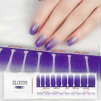 Nail Stickers 20 Finger Onion Pink Gradient Nail Art Stickers with Nail File