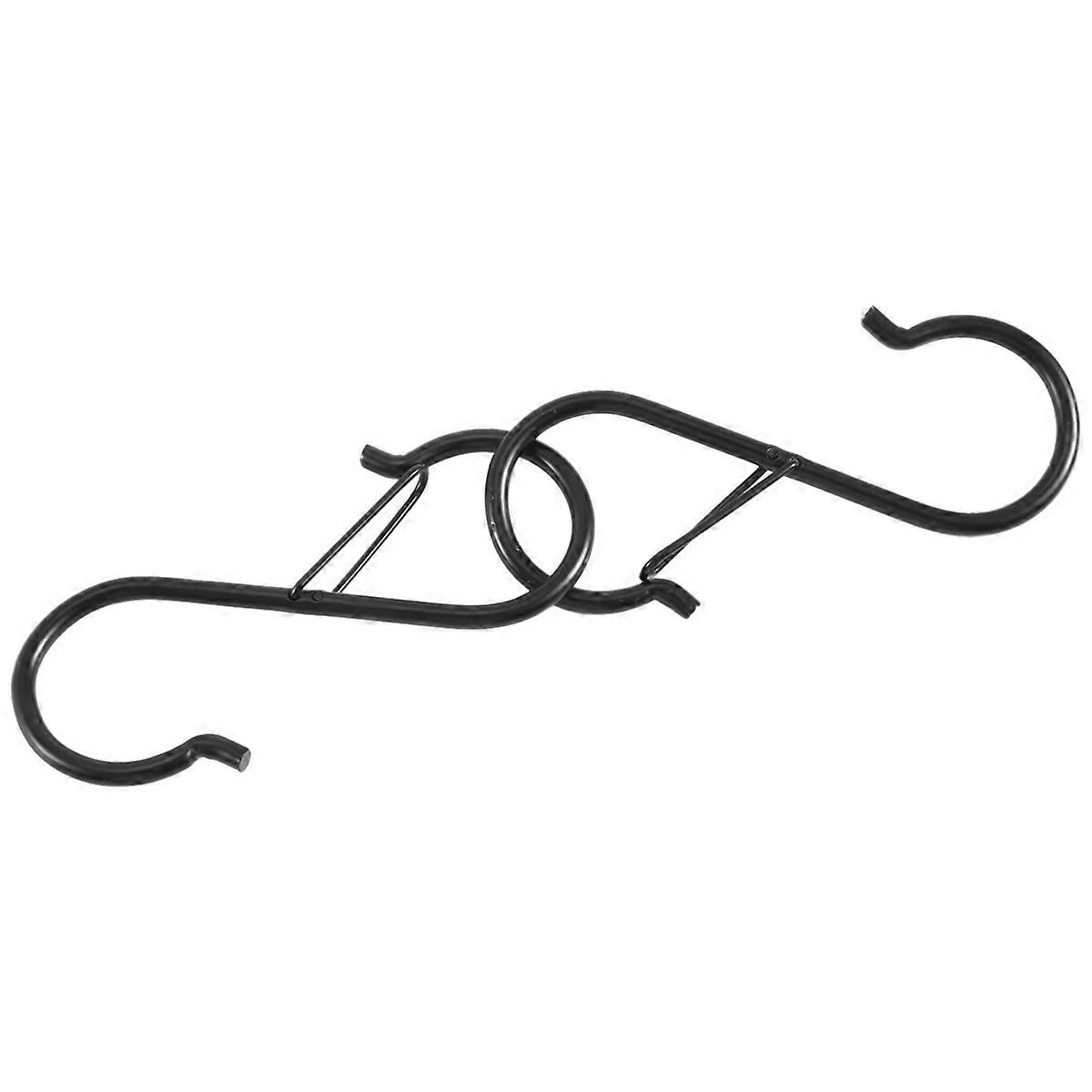 12PCS S Hooks for Hanging - S Shaped Hooks for Kitchen Utensil and Closet Rod - Black S Hooks for Hanging Plants,Pots