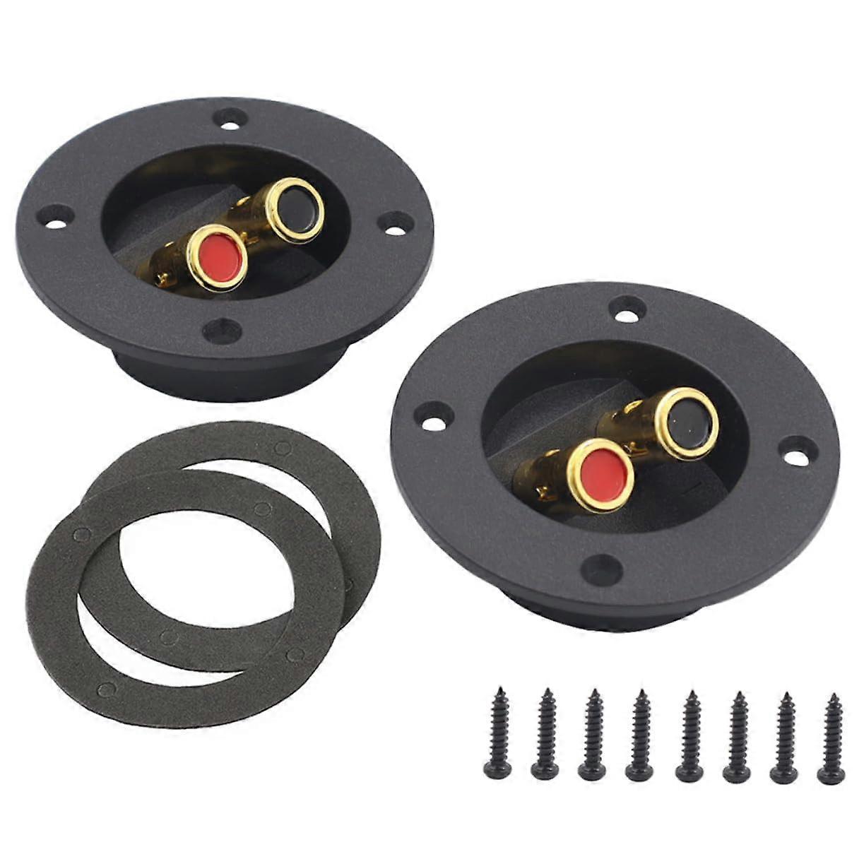 Car Audio Speaker Box Terminal Cup 2Piece GoldPlated QuickConnect Wire Spade Terminal For Car Subwoofer Systems