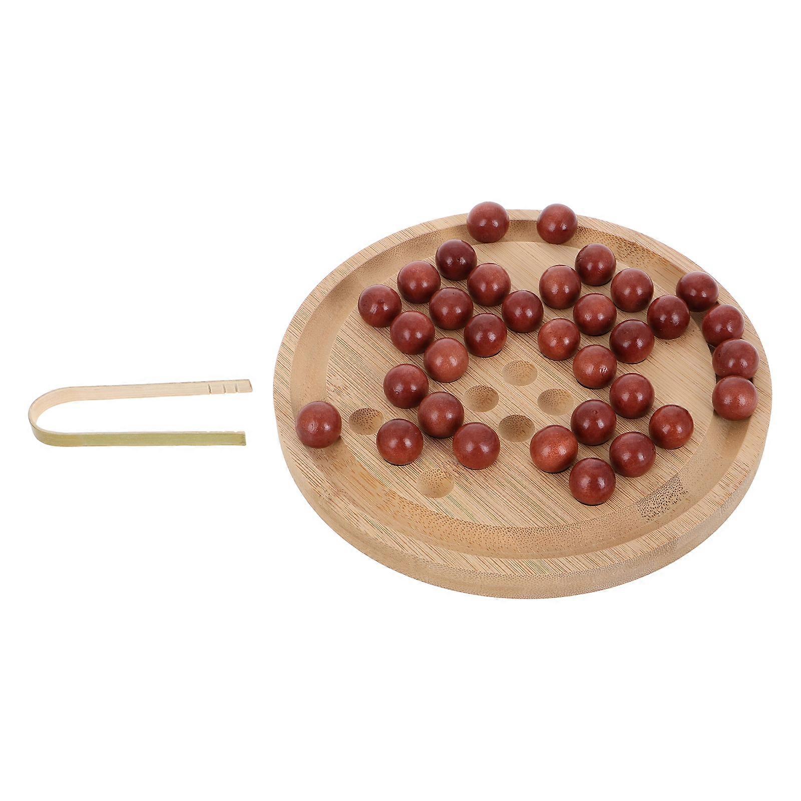 Kids Bamboo Chess Toy for Single Player 5Sets of Educational Peg Game