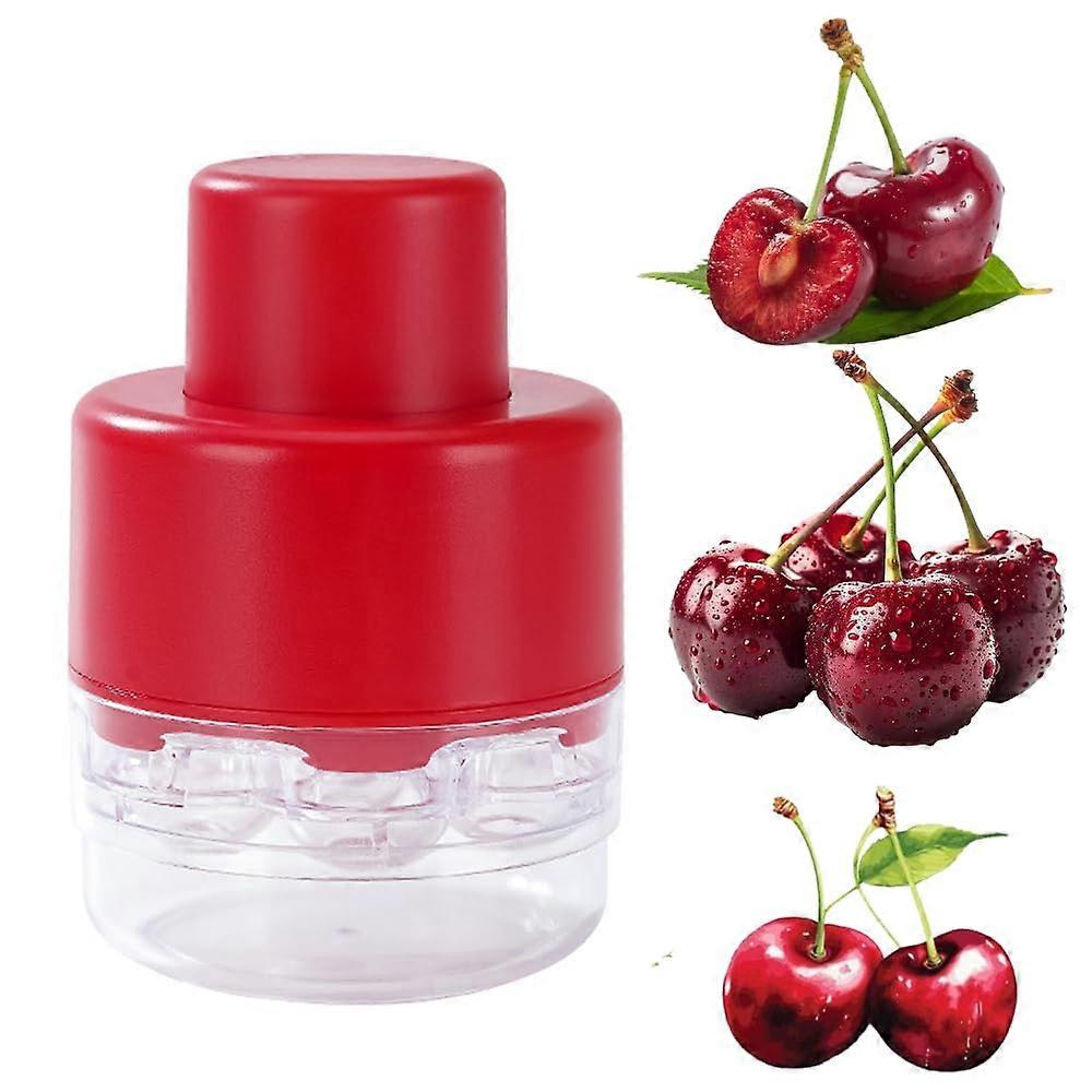 Cherry Pitter 7Hole Quick Release Tool For Pit Removal, Seed Remover For Cherry Jam Making, MultiFunction Cherry Stoner