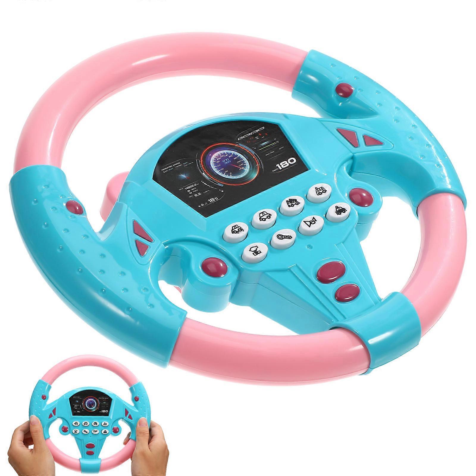 Driving Simulation Toy For Kids Interactive Learning Experience Sky-Blue Designed For Indoor Activities 1Set