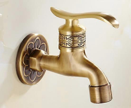 Washing Machine Extended Faucet Outdoor 4Point Single Cold Balcony Faucet Pointed Glossy Short Faucet