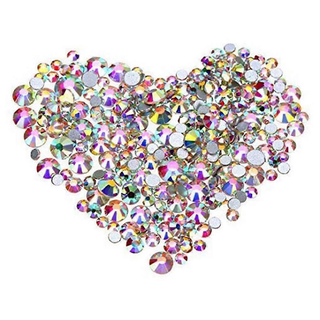 240 Pcs/set Art Rhinestone Natural Artificial Nails Decorations Flat Back Design Crystal