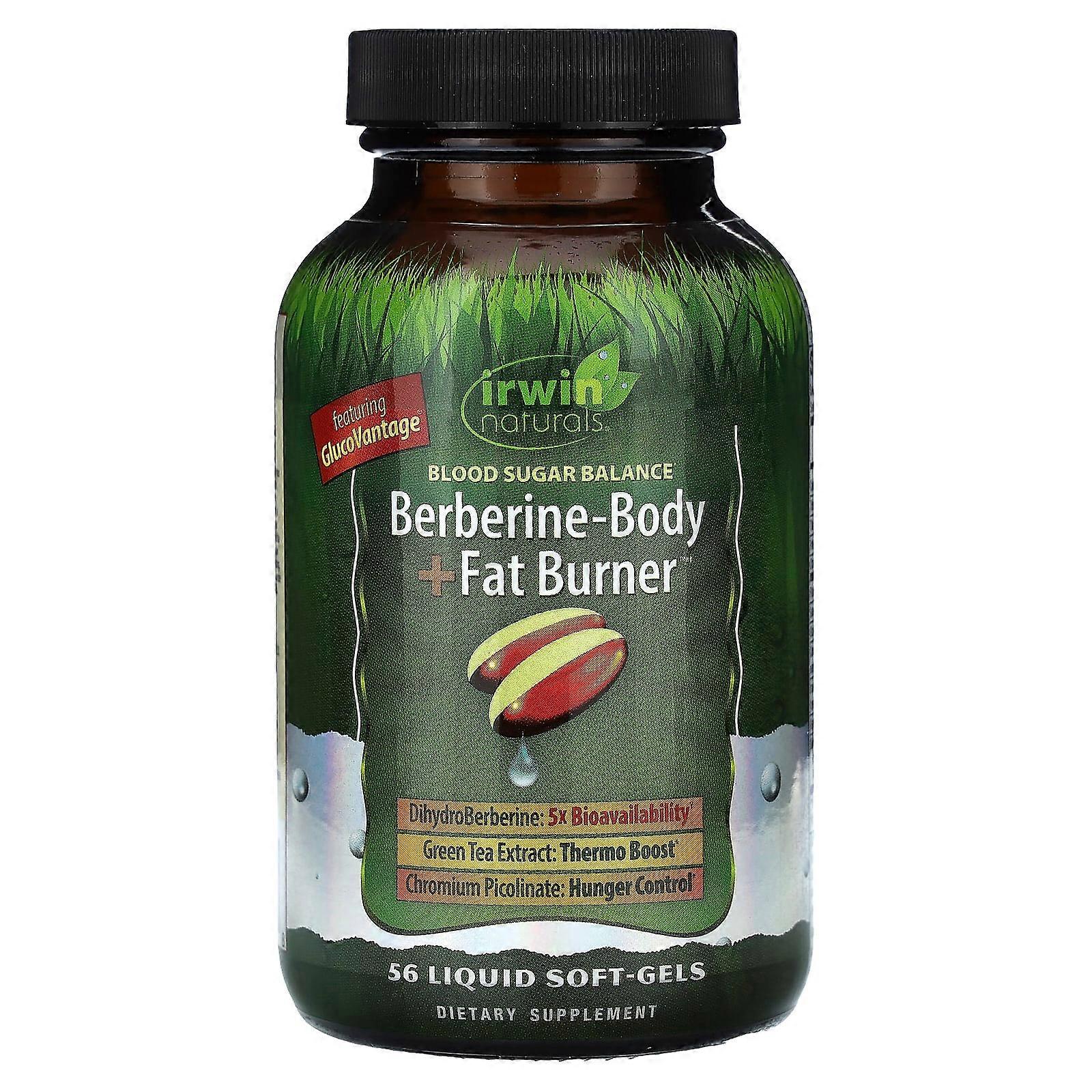 Berberine-Body + Fat Burner , 56 Liquid Soft-Gels
