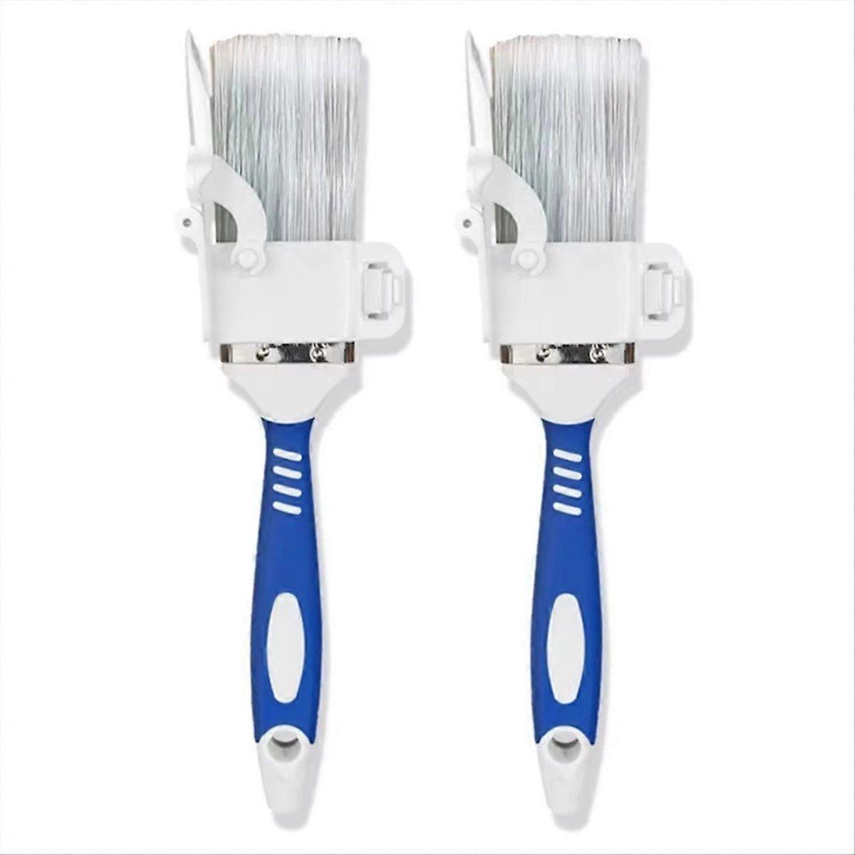 2pcs Comfortable Handle Edging Color Separation Brush with Detachable Baffle Hanging Paint Brush
