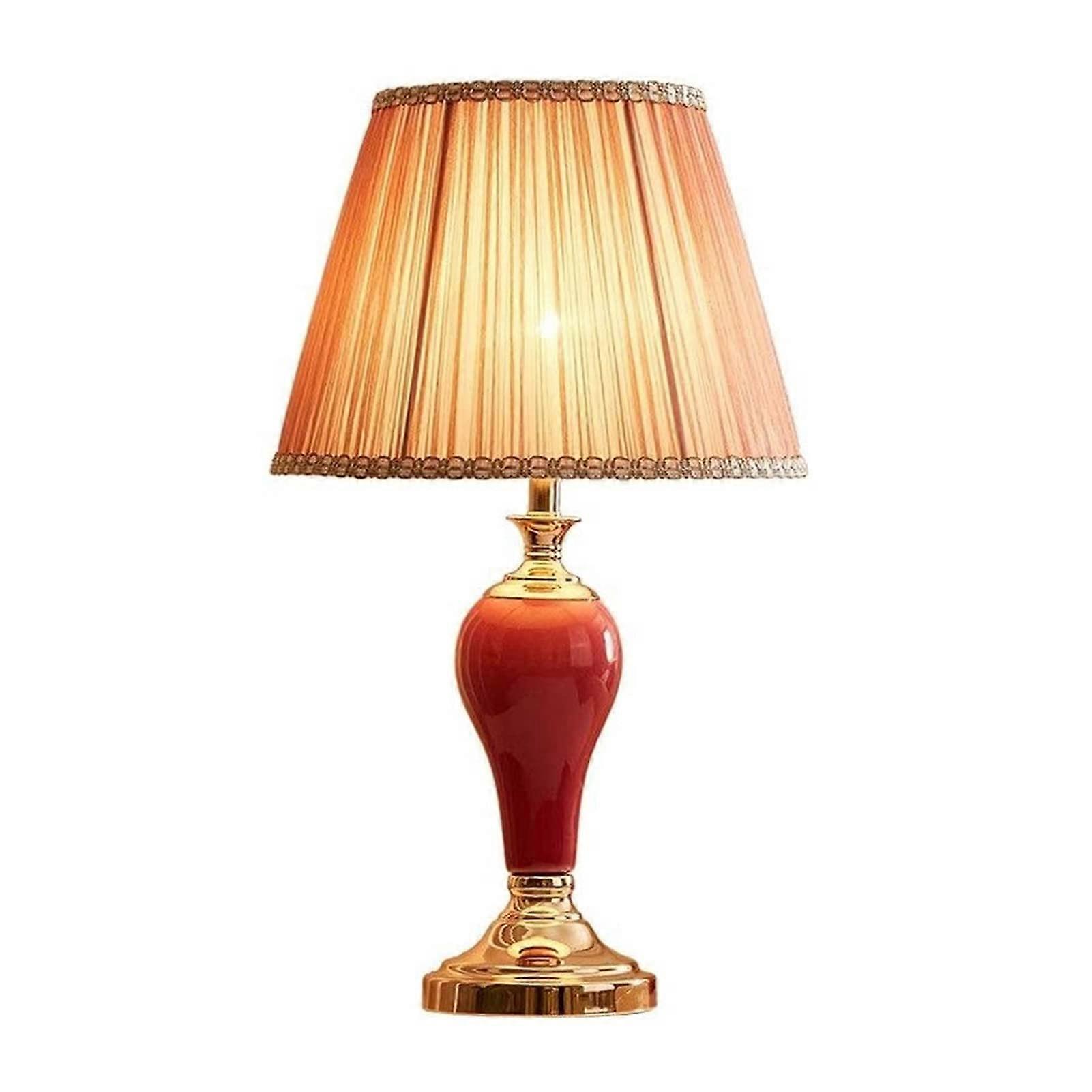 Table Lamp 110V240V, E27 Screw Bulb Compatible, RemoteControl Switch, Bedside Table Lamp for Newlywed Wedding Room