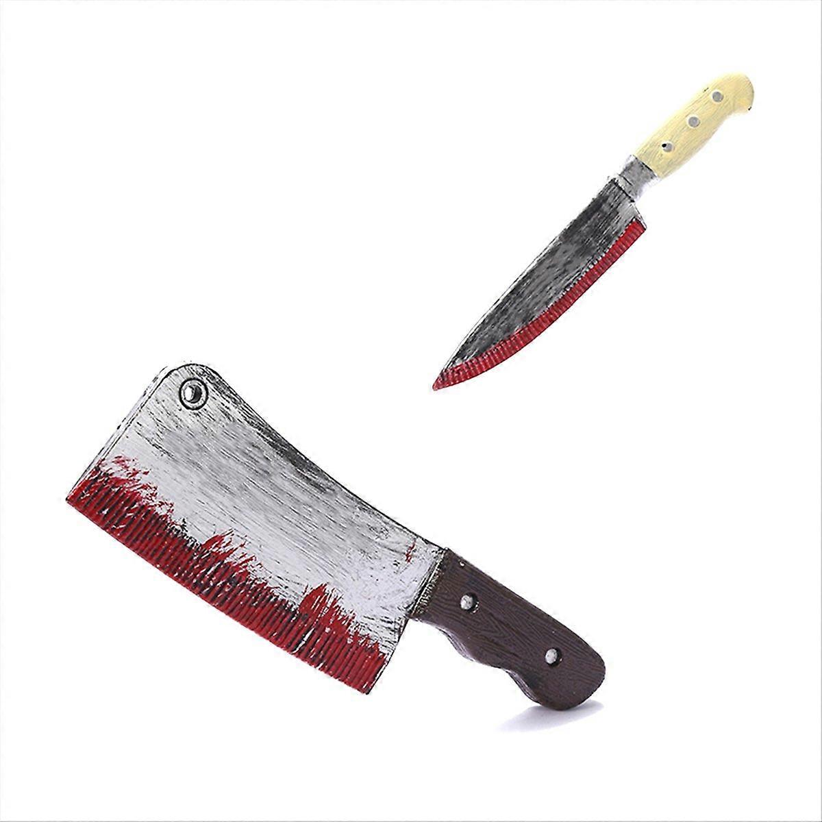 Faked Bloody Knife for Halloween Props Decor Simulation Plastic Knife