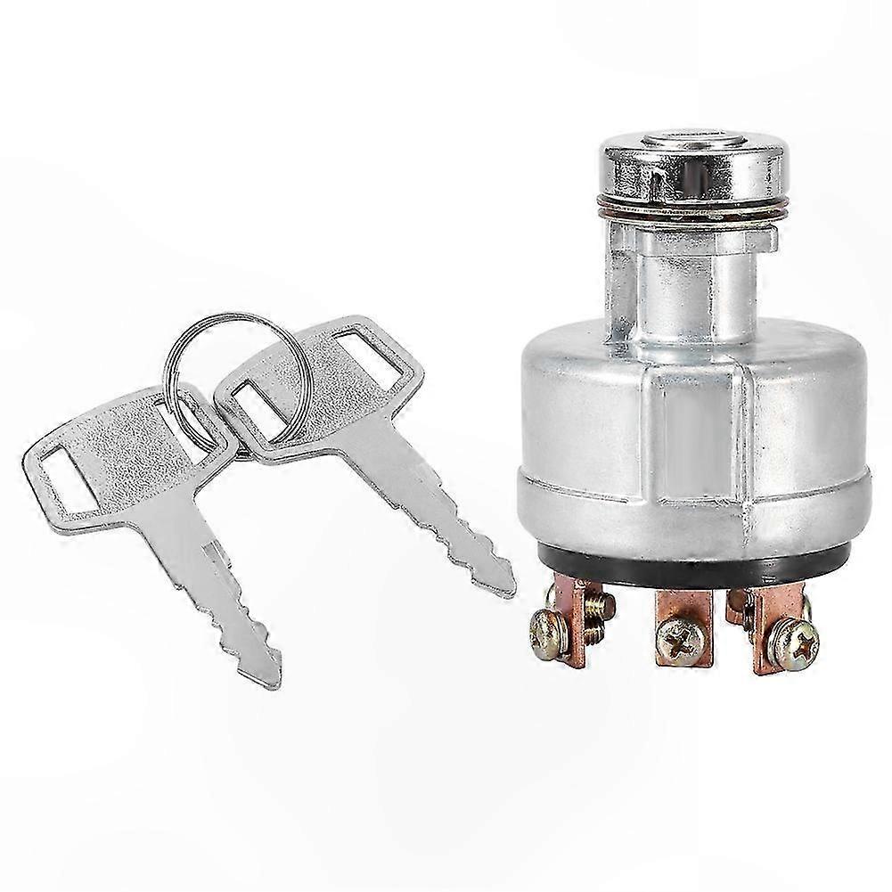 Heavy Duty 6 Terminal Ignition Starter Switch with 2 Keys for Excavator Wire Connection