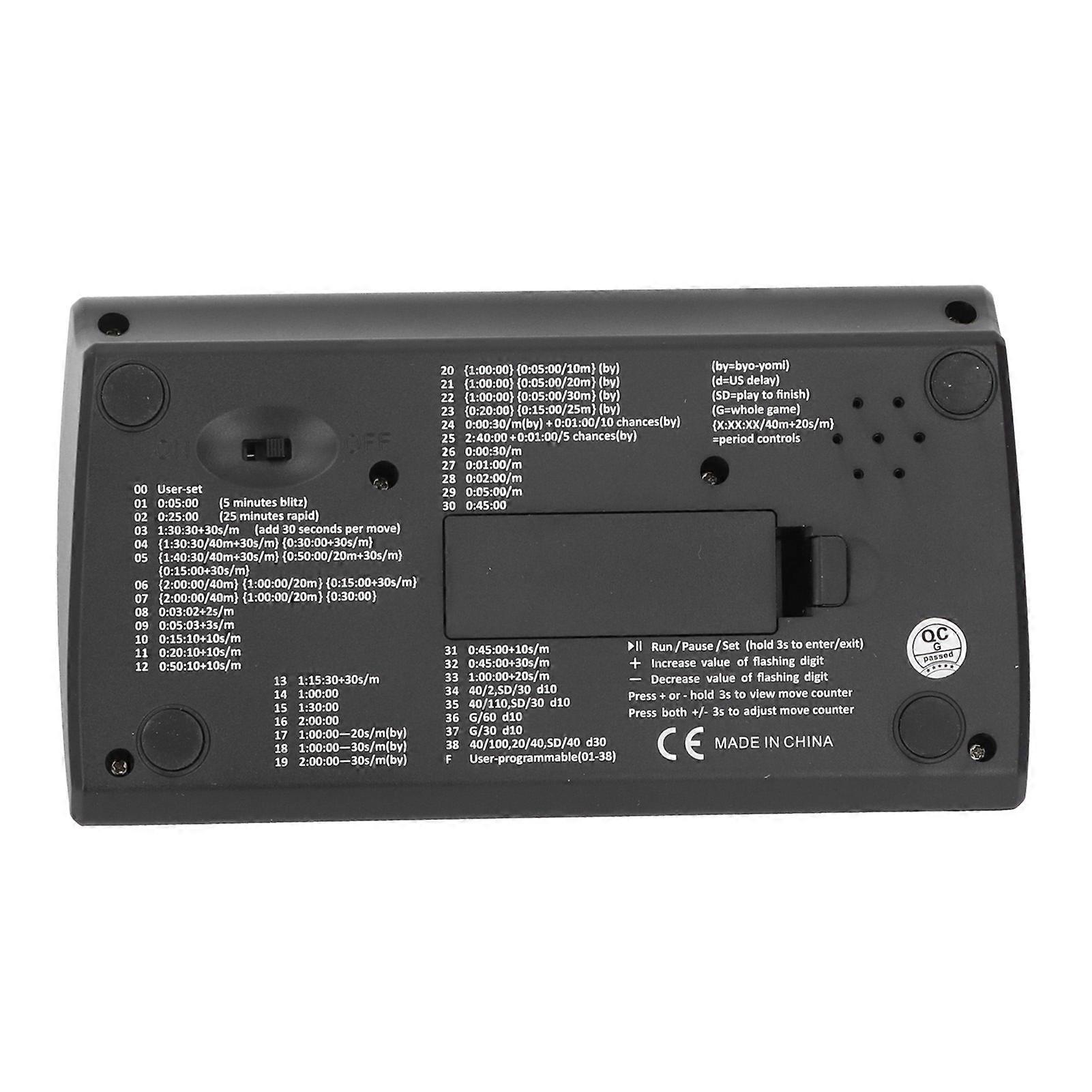 Chess Clock 7 Timing Functions 38 Timing Rules Multifuntional Ornament Professional Board Games Timer for Weiqi 