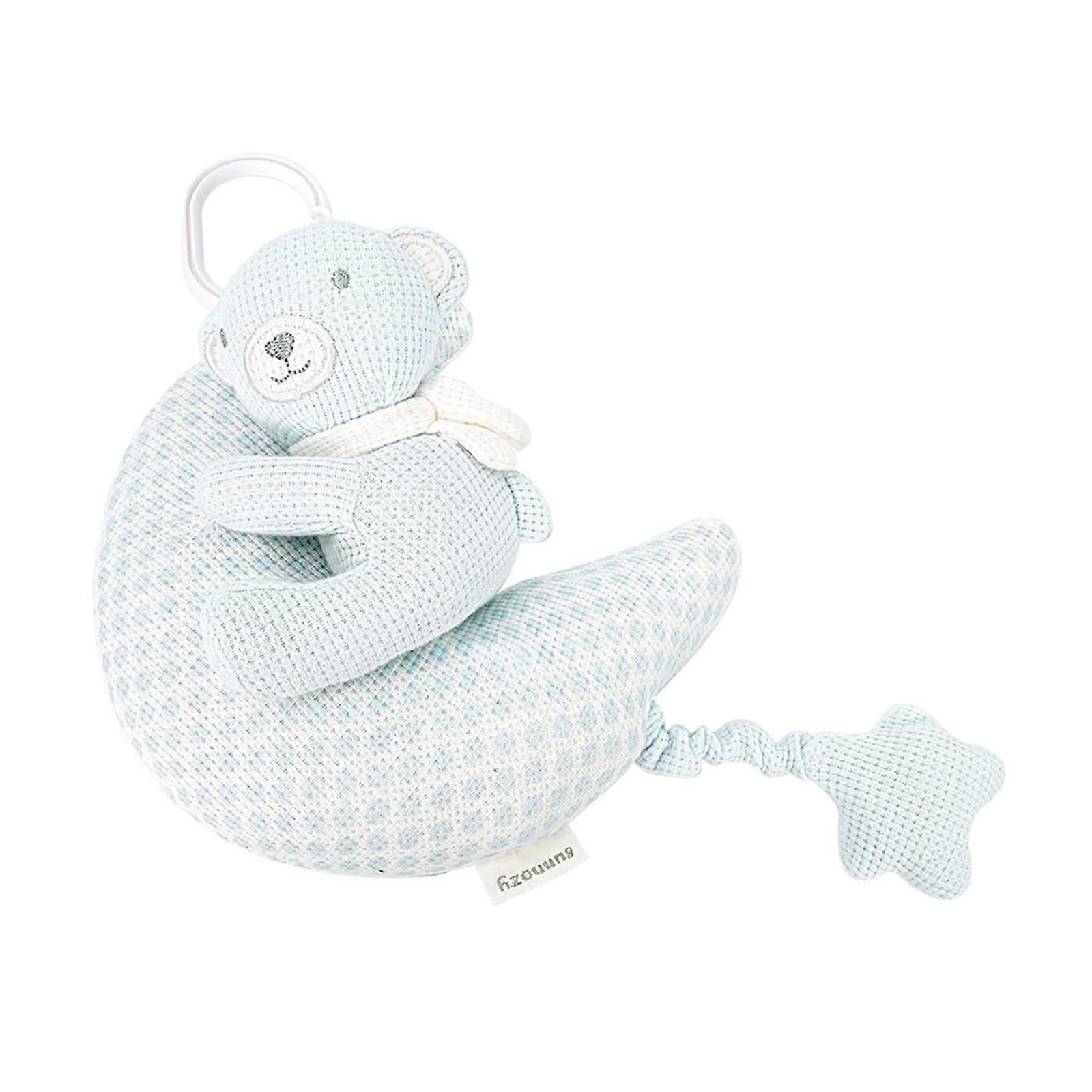 Soft Cotton Waffle Pattern Baby Stroller Hanging Toy with Gentle Bells for Visual and Auditory Stimulation Multicolor