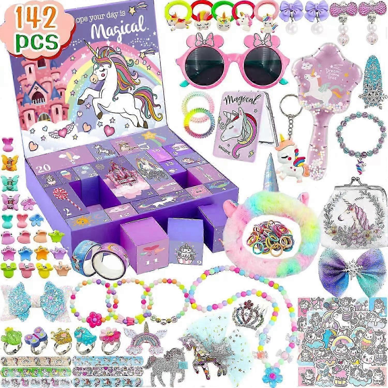 Odpočítávání Vánoční Blind Box Adventní Kalendář Princezna Zdobit Dívky Doplňky DIY Set Hračky Dárek