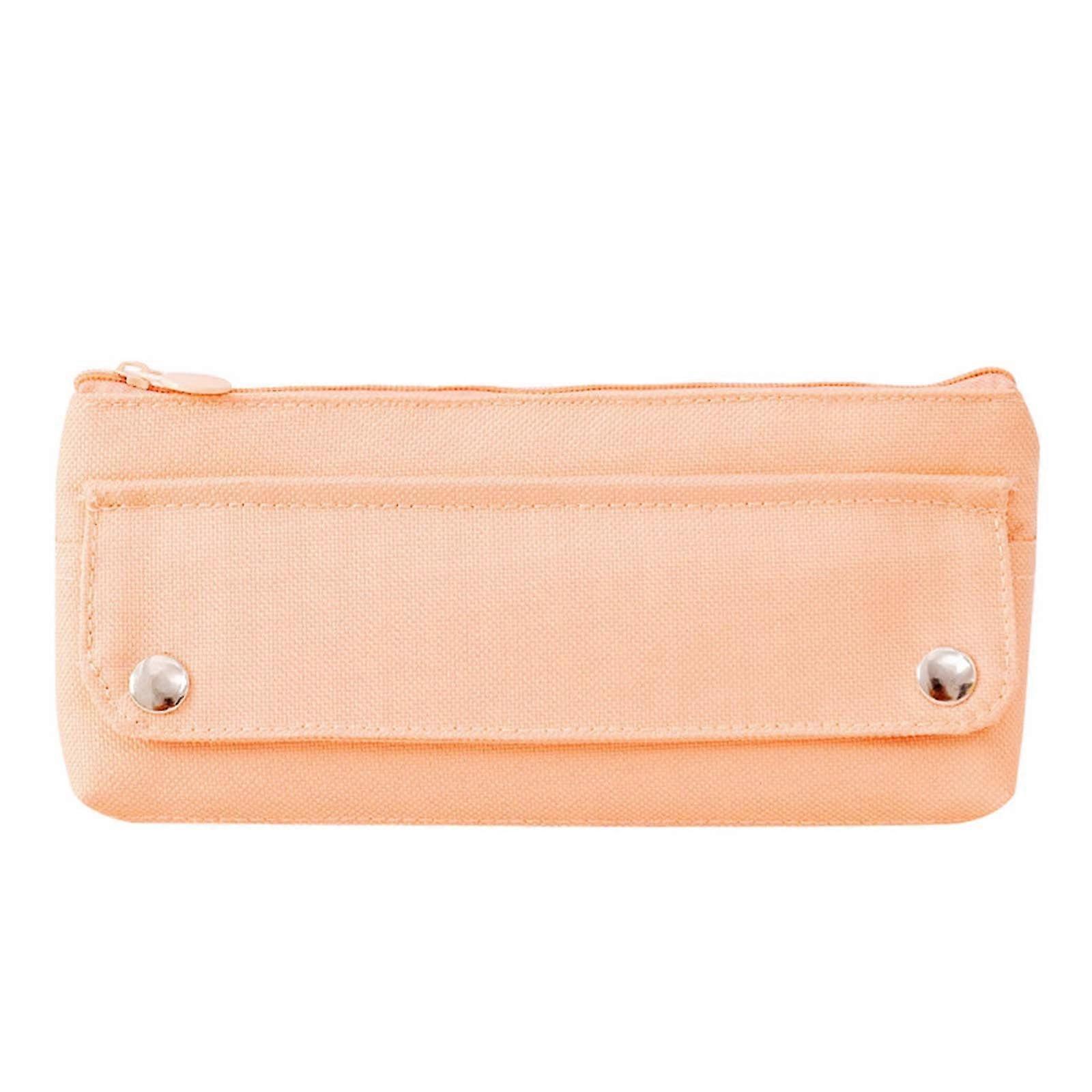 Xerdsx High Elastic Oxford Cloth Double Layer Solid Color Pencil Case Environmental Pencil Case