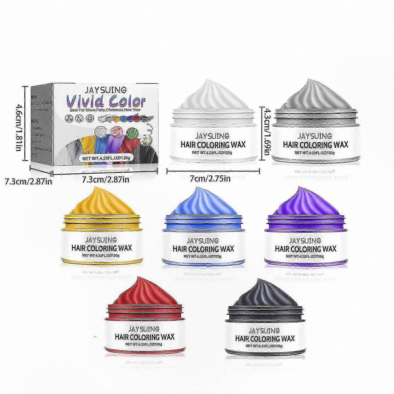 Colorful Hair Wax Pomade for Styling and Temporary Color Change Sets