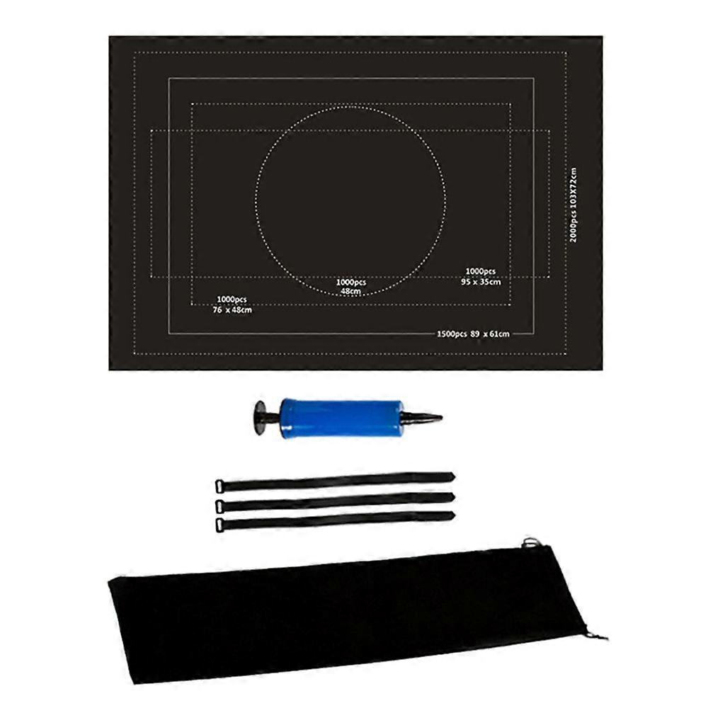 Puzzle Roll Up Mat Felt Puzzle Storage Mat Blanket Black