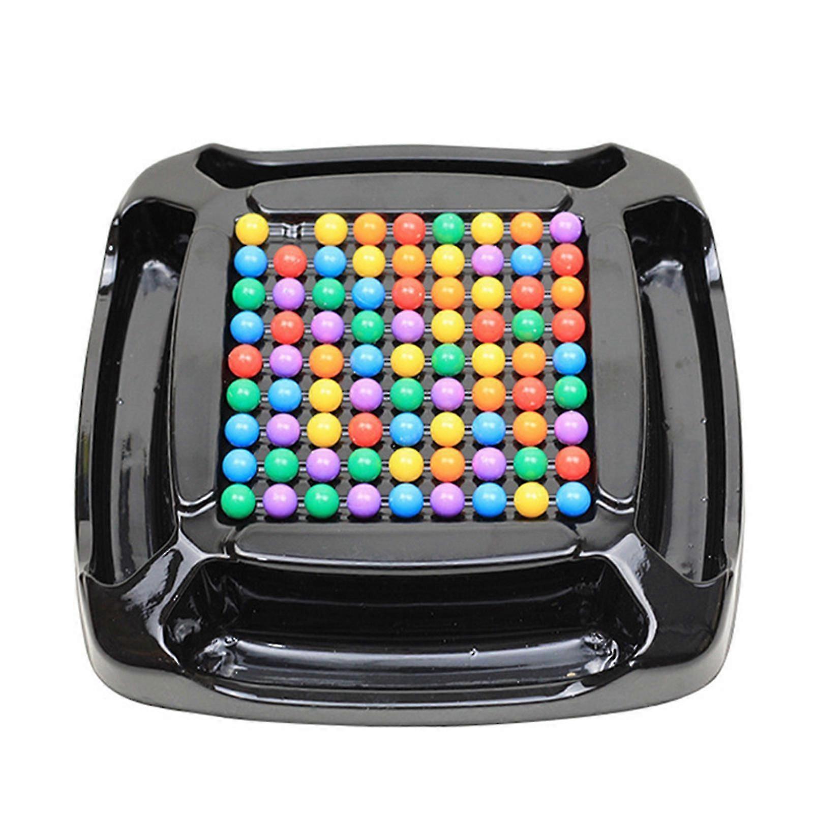 Rainbow Ball Matching Toy Colorful Fun Puzzle Chess Board Game with 48pcs/ 80pcs Colored Beads for