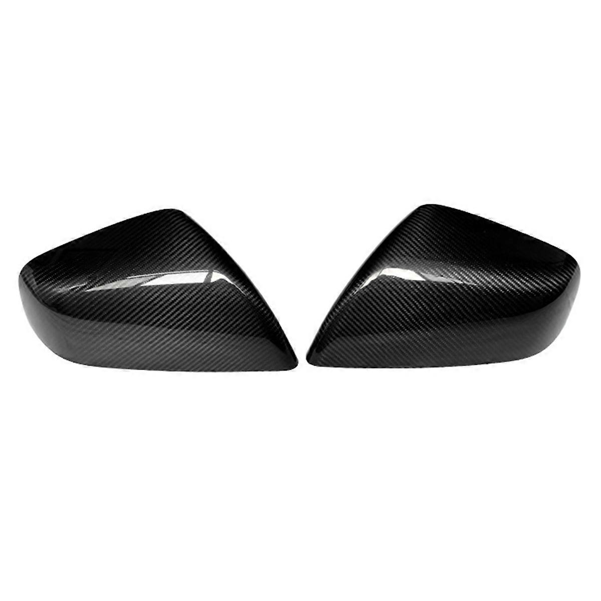 Real Carbon Fiber Rearview Mirror Cover for Model X 2016-2021 Side Mirror Cover with Reverse Edges
