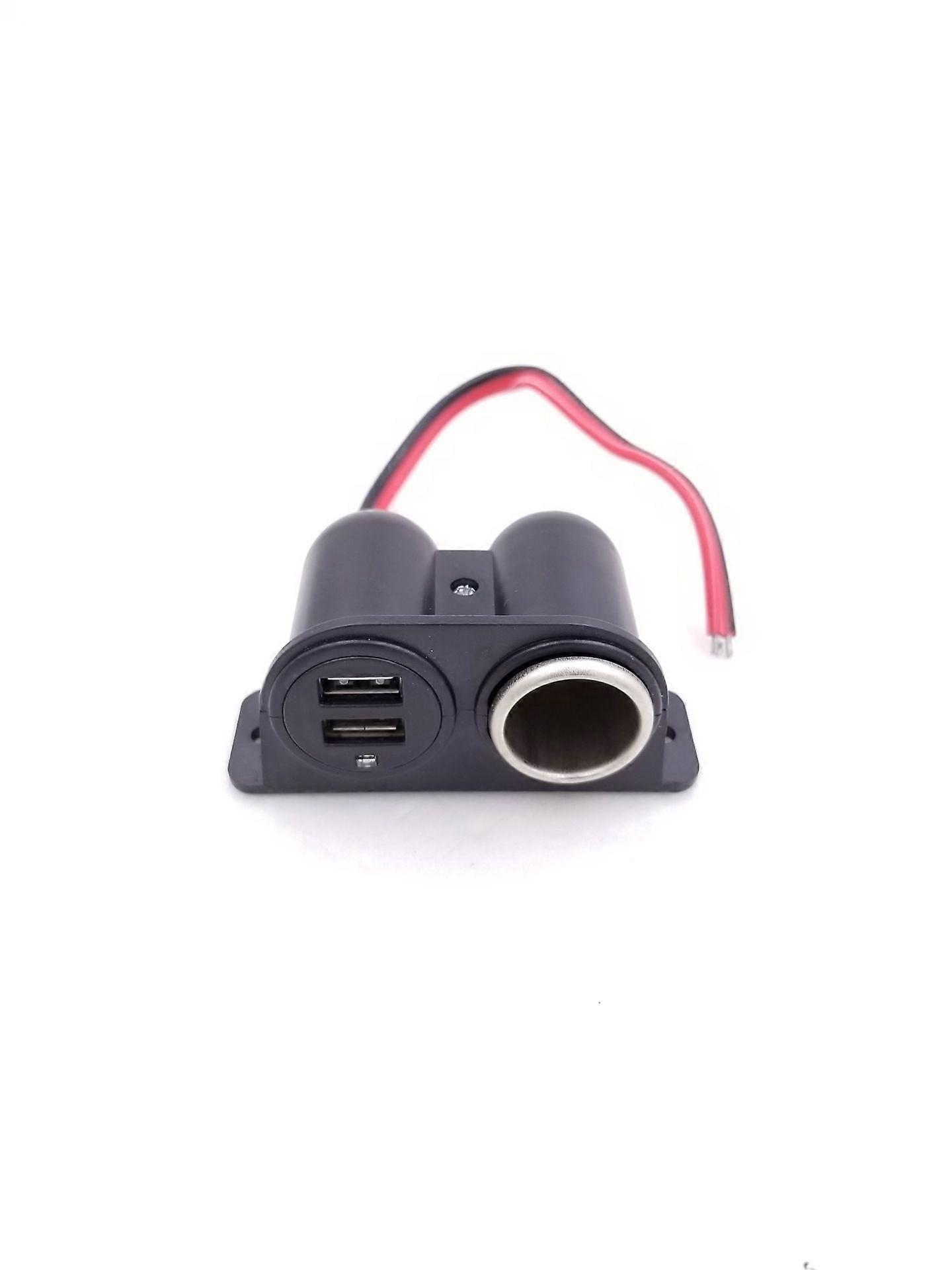 Car Cigarette Lighter Socket Splitter Dual Usb Port Charger Power Adapter Fast Charging