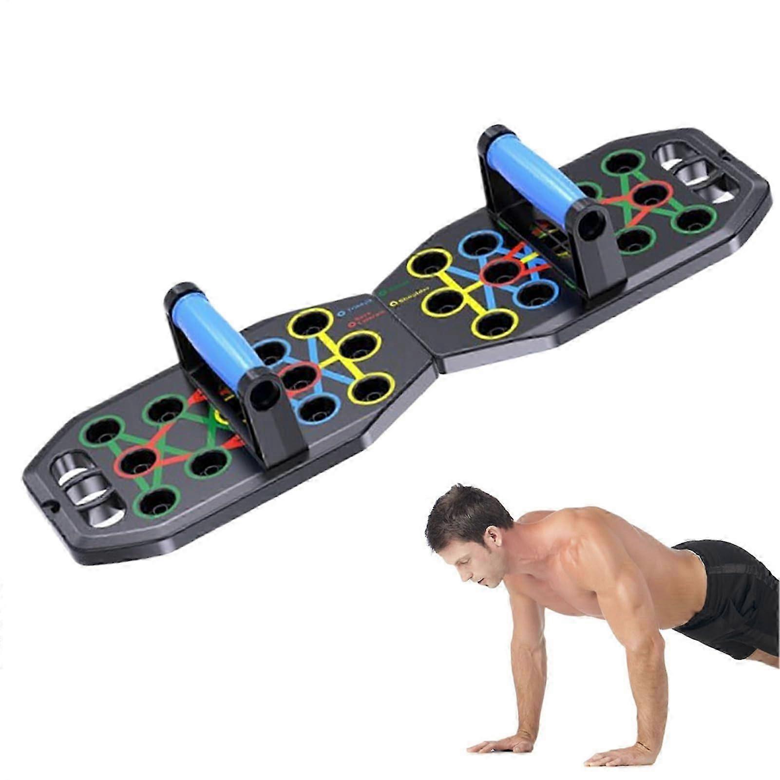 Push-Up Bars - Multifunctional Home Gym Equipment for Strength Training | Non-Slip, Portable Color-Coded Push-Up Stands