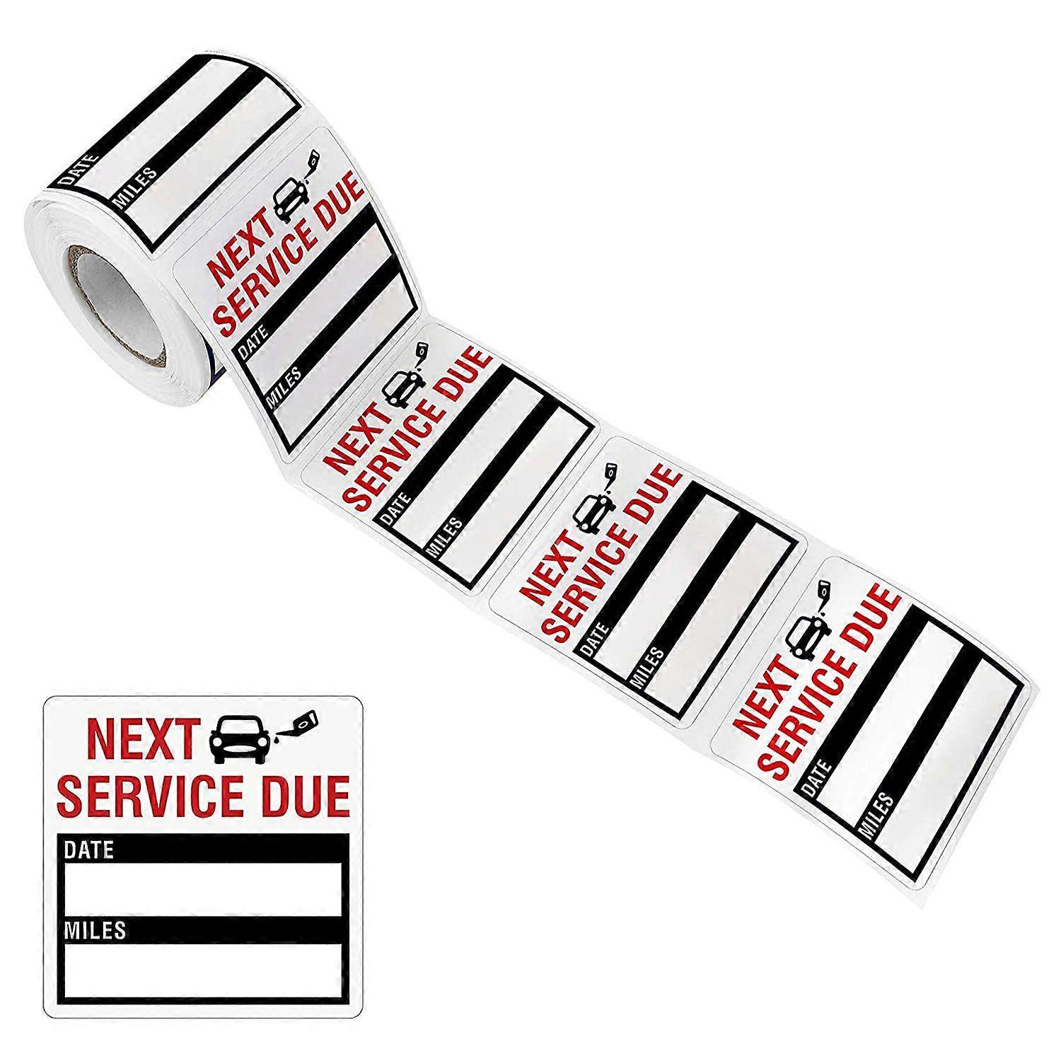 Next Service Due Reminder Labels Auto Maintenance Oil Change Labels Oil Change Stickers
