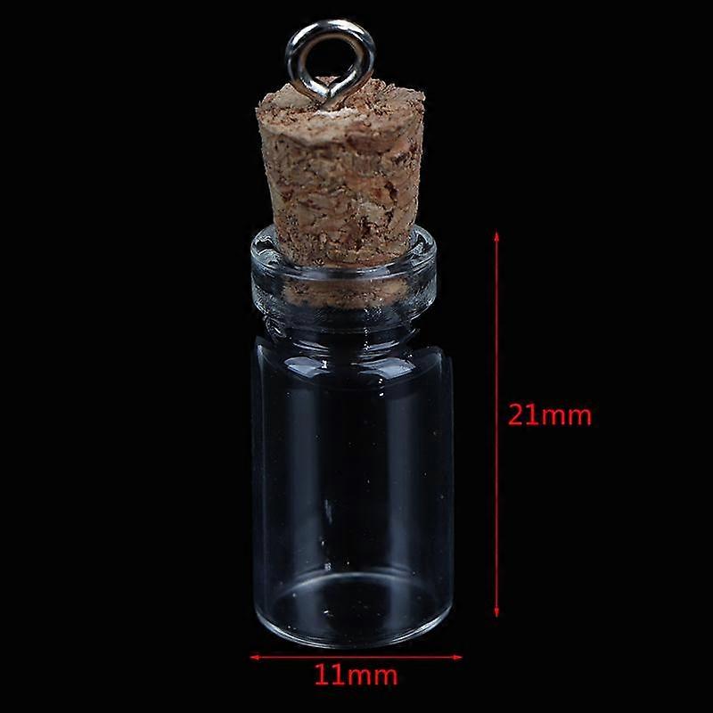 10Pcs Mini Glass Bottles Small Vials Cork Glass Jars Multi Usage Cork Wish Glass