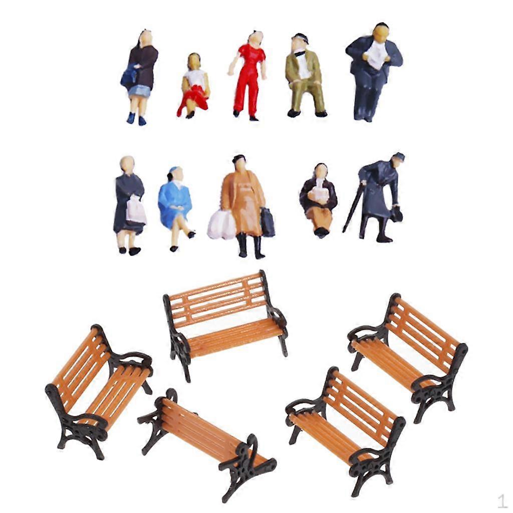 Painted Model Train People Figures Scale HO OO