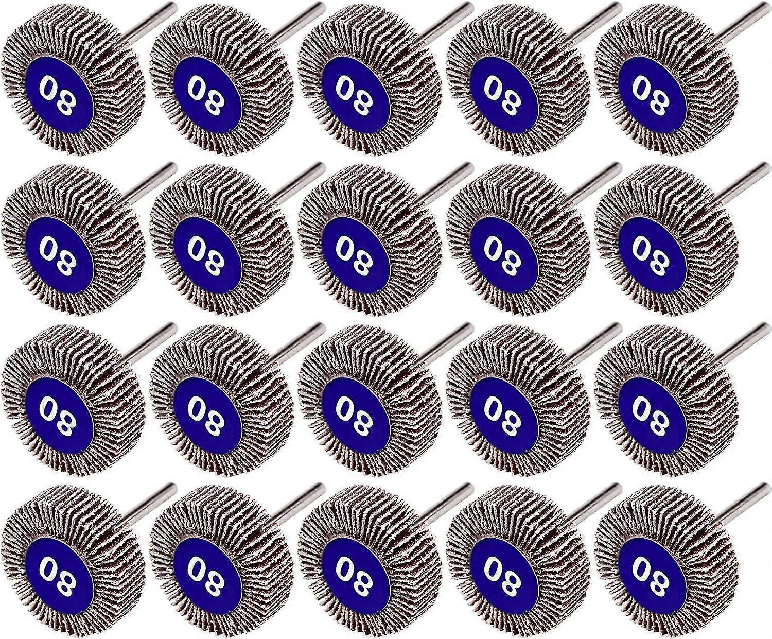 20 db lamellás csiszolókorong - 80-as szemcseméret, Dremelhez és más forgószerszámokhoz, 100-as átmérő