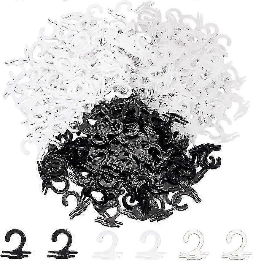 300 Pcs Plastic Sock Display Hooks 3 Colors Plastic J Hooks Sock Hanging Hooks Underwear Gloves Hat Packing Hanger for Store Retail Items Display