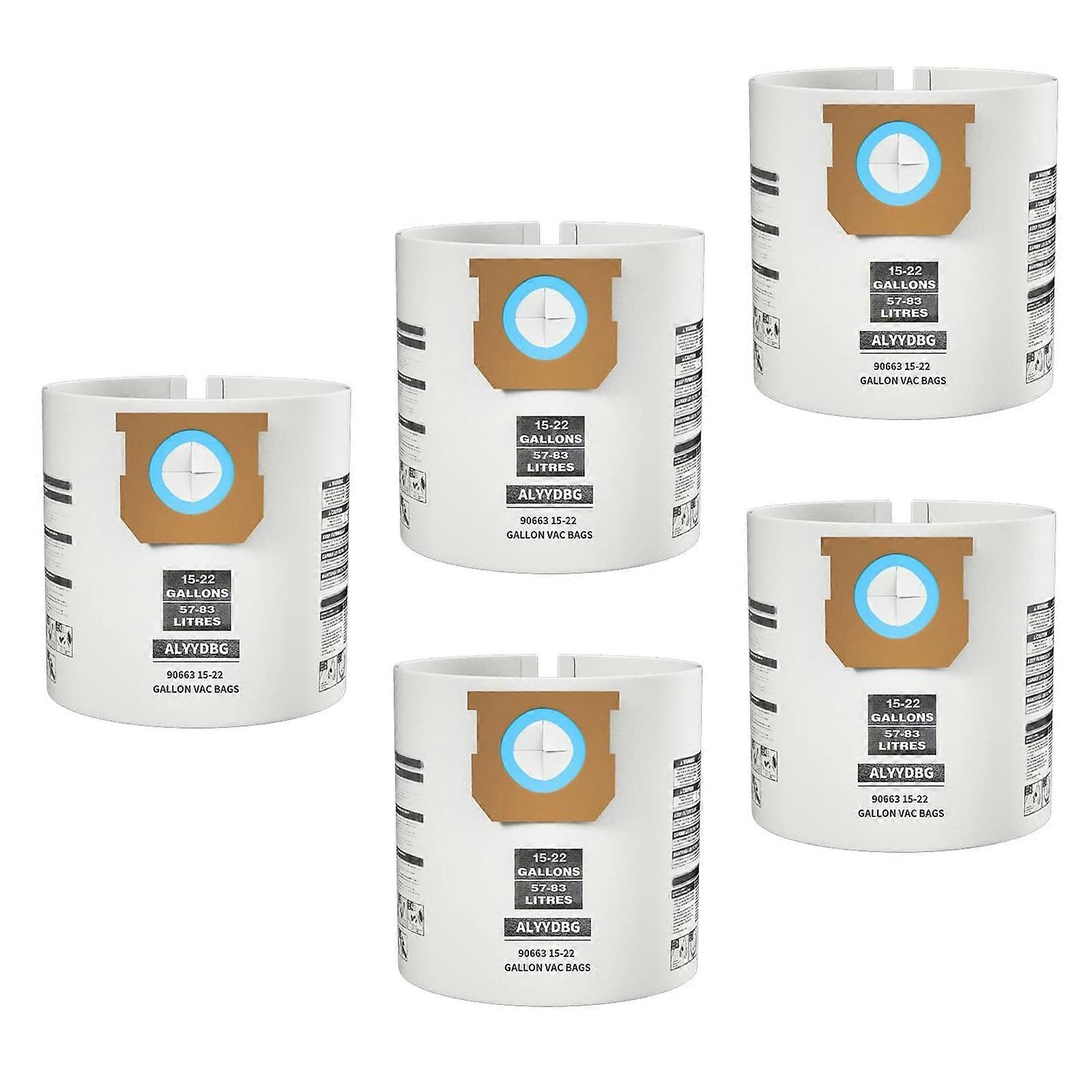 High Efficiency Filtration Vacuum Bags Efficient Particle Capture Disposable Collection Filter Bags for 15-22 Gallon Multicolor