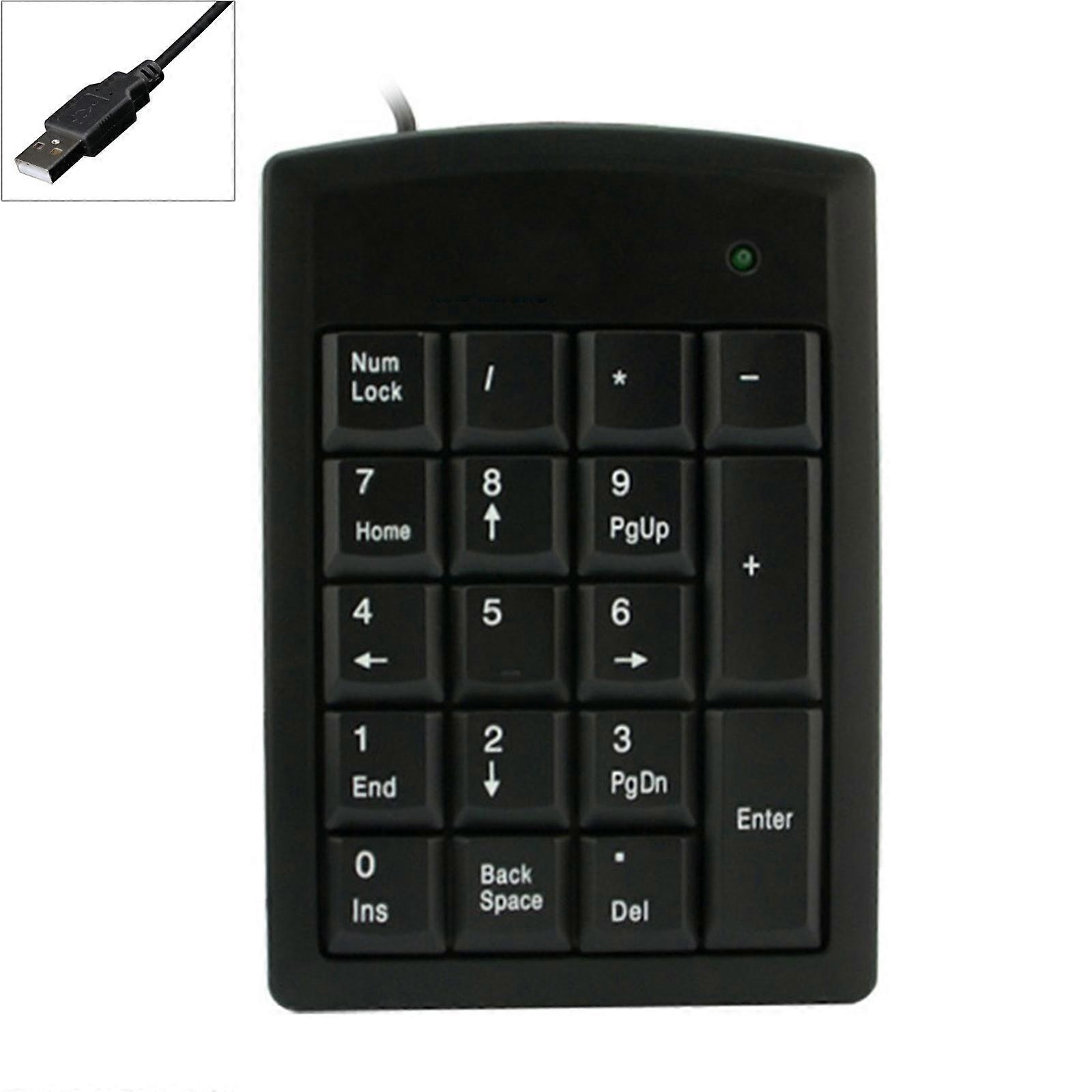 Multifunction Numerics Keyboards 18 Key USB PS2s Plugs Play Number Pad For Laptop Financial Calculations Multicolor