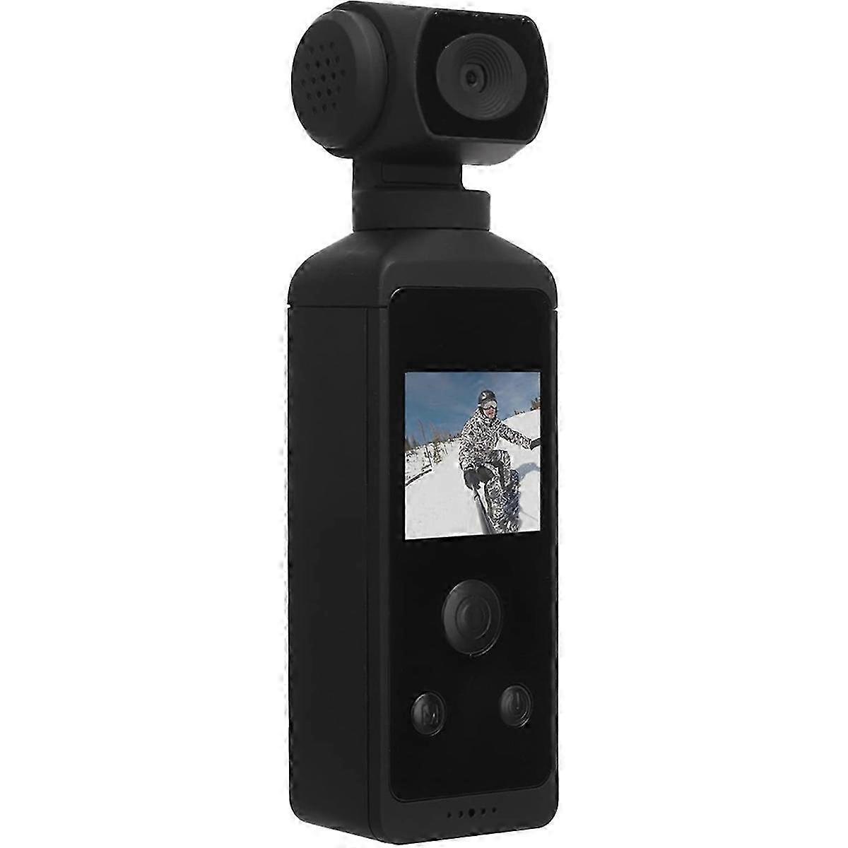 25-26 Handheld Action Camera, 270 Rotatable 4K HD WiFi Enabled Pocket Camcorder for Filming Travel Vlog Video,Waterproof