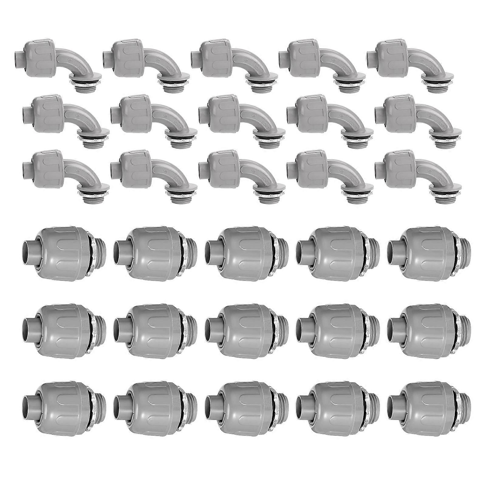 Non Metallic Conduit Adapters Liquid Tight Sealing PVC Conduit Connectors for Flexible PVC Electrical Conduit Systems Multicolor
