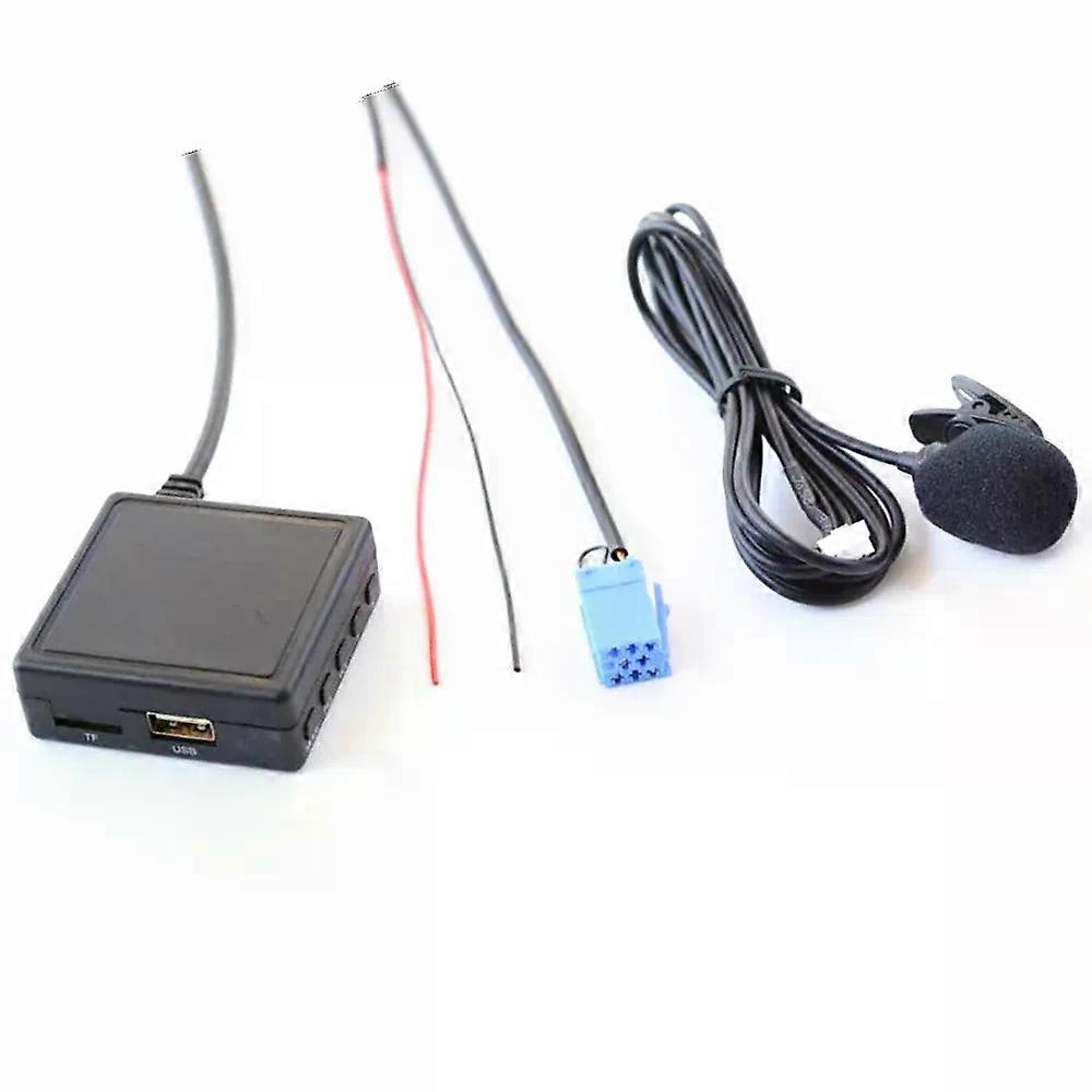 Car Microphone Call Handsfree Adapter Bluetooth 50 Wireless AUX input USB Audio Cable for Smart Fortwo 450 Radio MP3