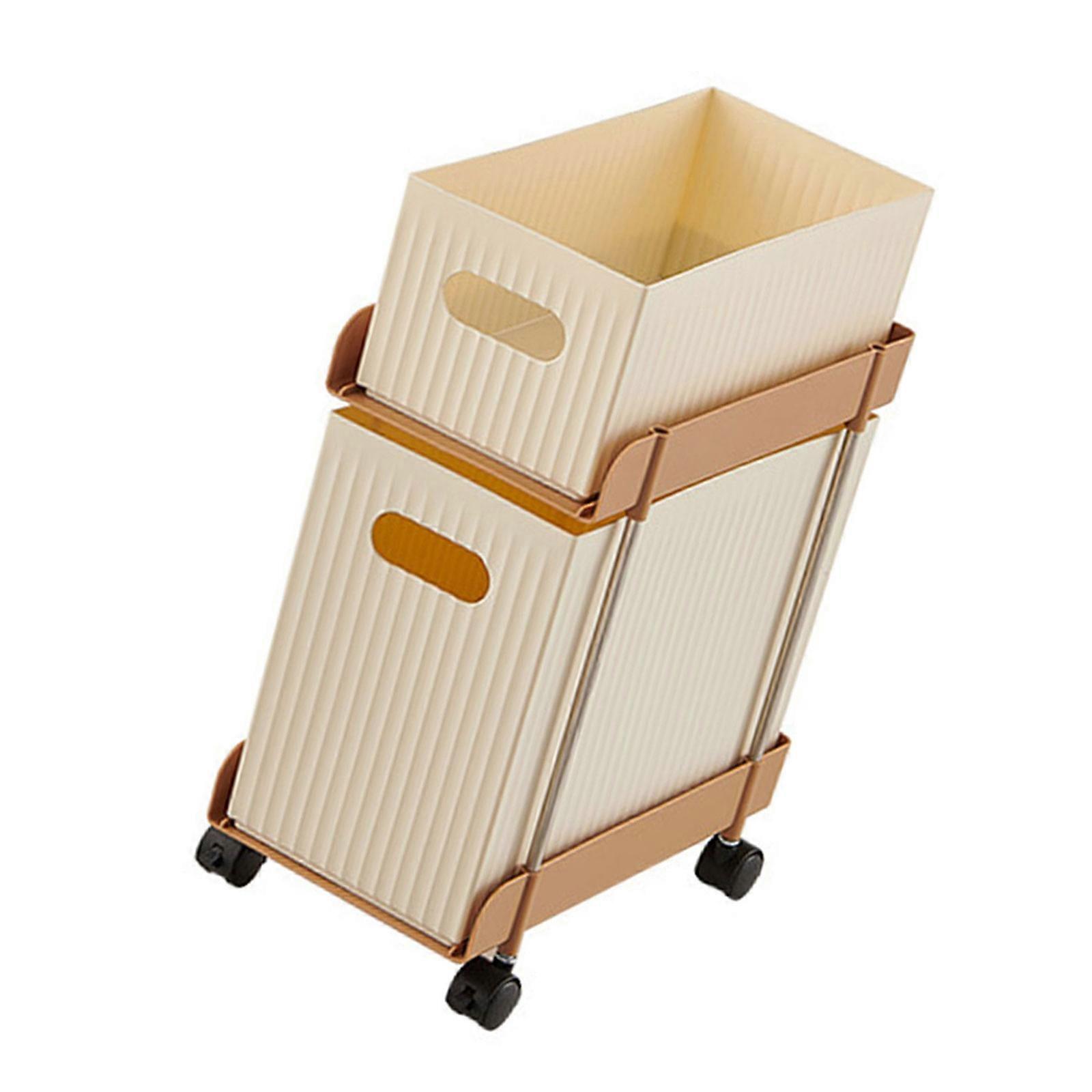 Mobile Storage Solution Multifunctional Serving Trolley Magazines Books Snacks Storage Rack Office Organizing Supplies Multicolor